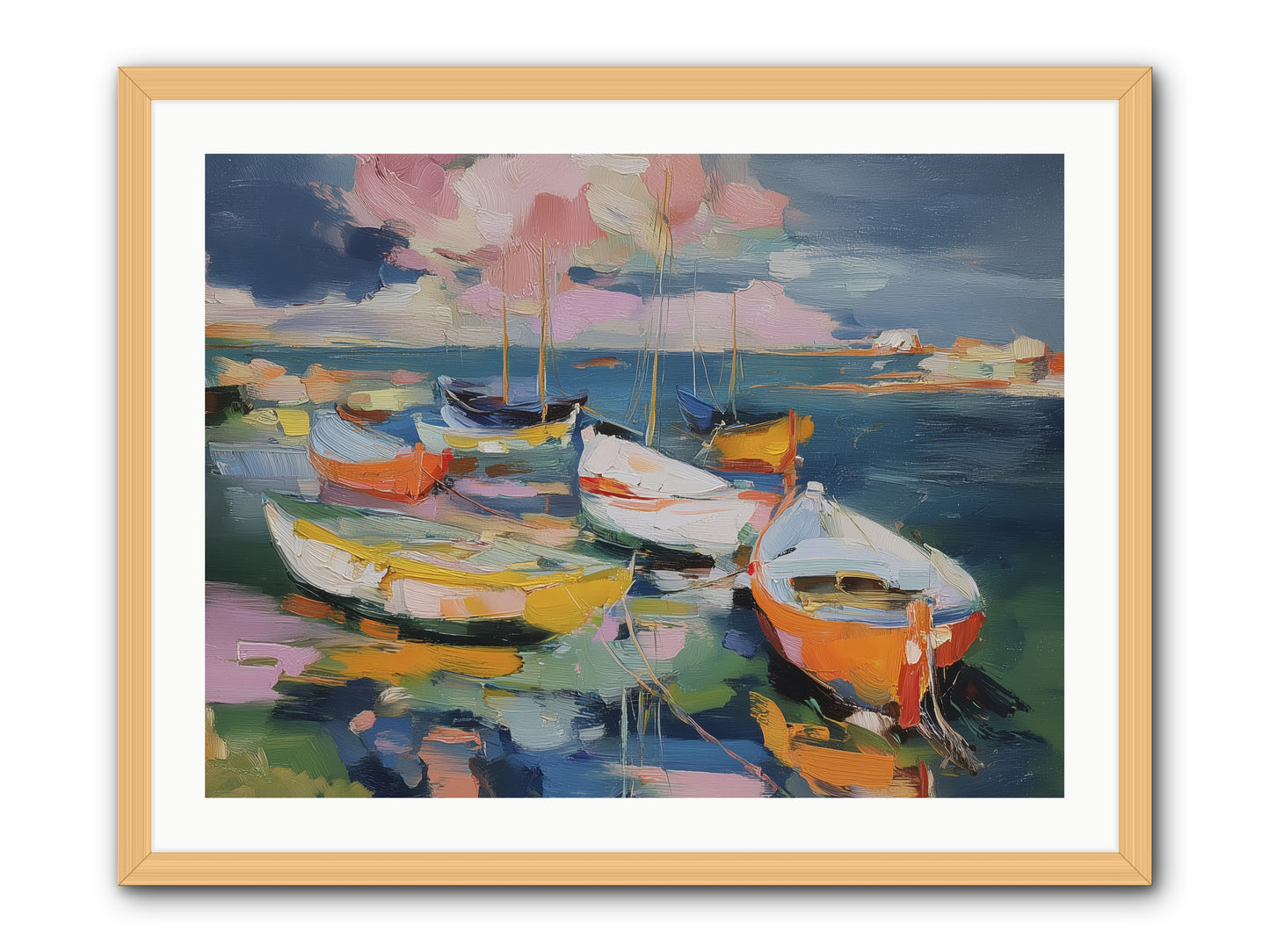 Sunset Symphony -- Framed Print - Natural 32x24