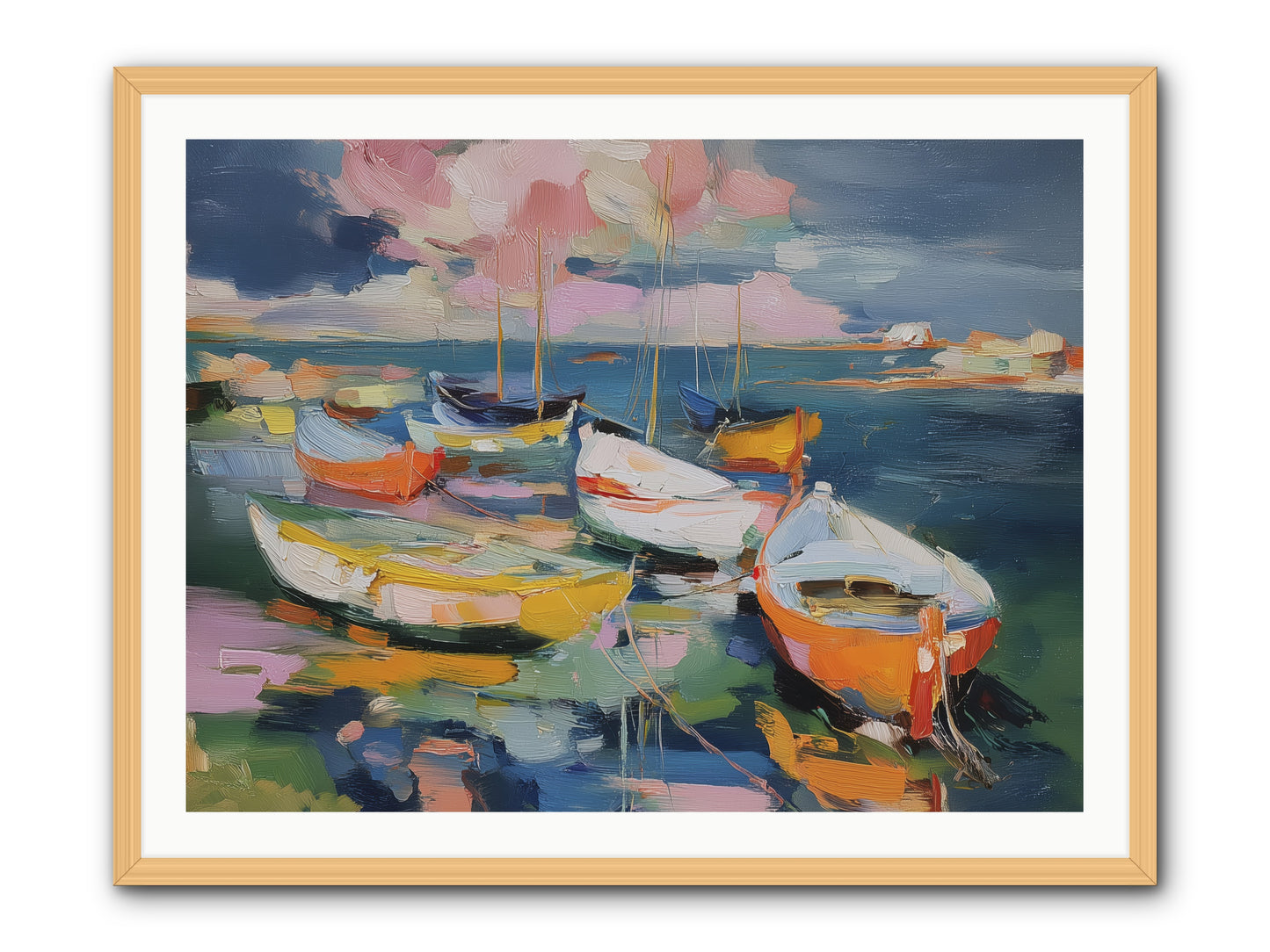 Sunset Symphony -- Framed Print - Natural 40x30