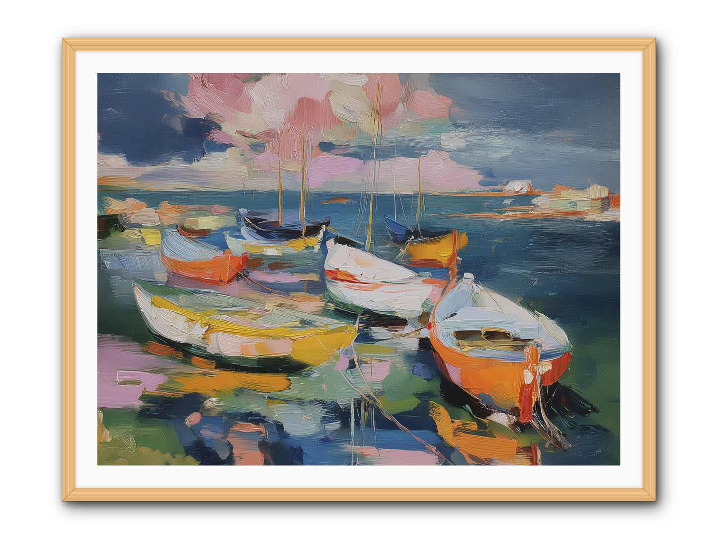 Sunset Symphony -- Framed Print - Natural 48x36