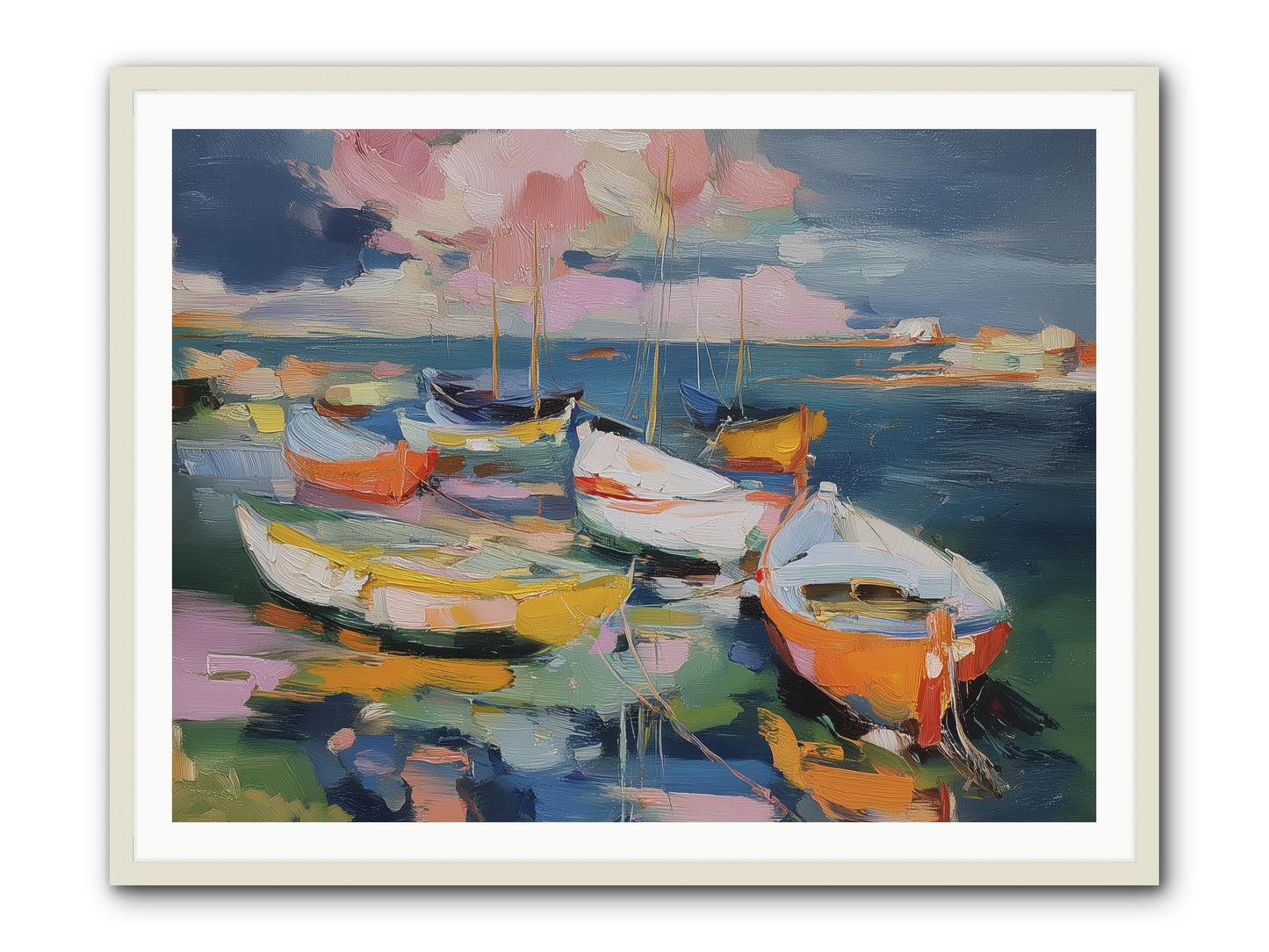 Sunset Symphony -- Framed Print - White 48x36