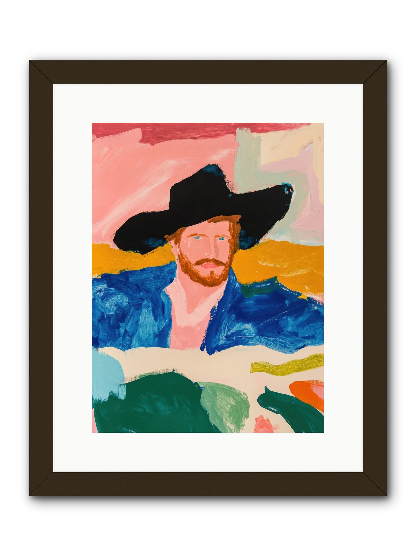Sunset Wrangler -- Framed Print - Black 12x16