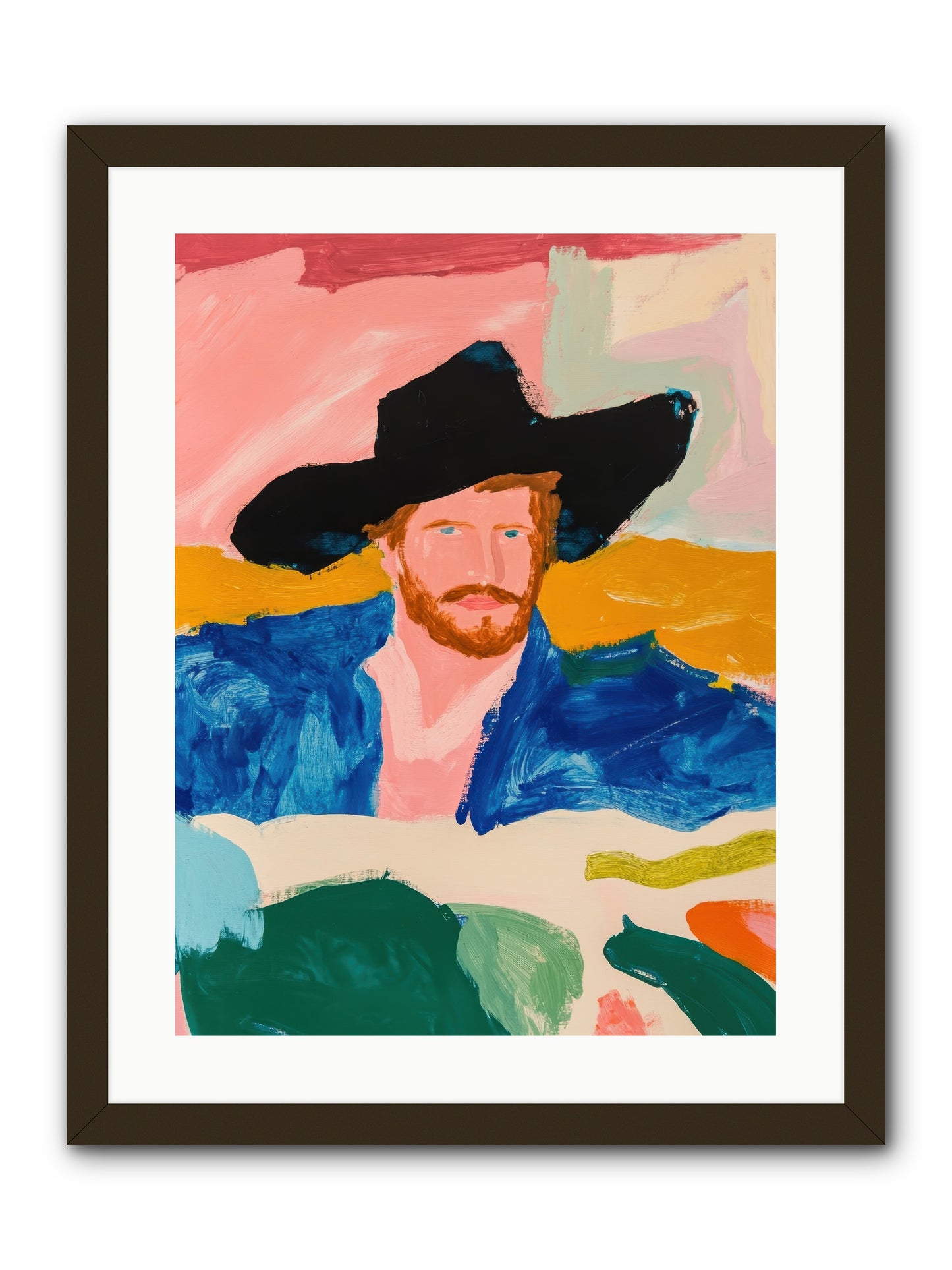 Sunset Wrangler -- Framed Print - Black 18x24