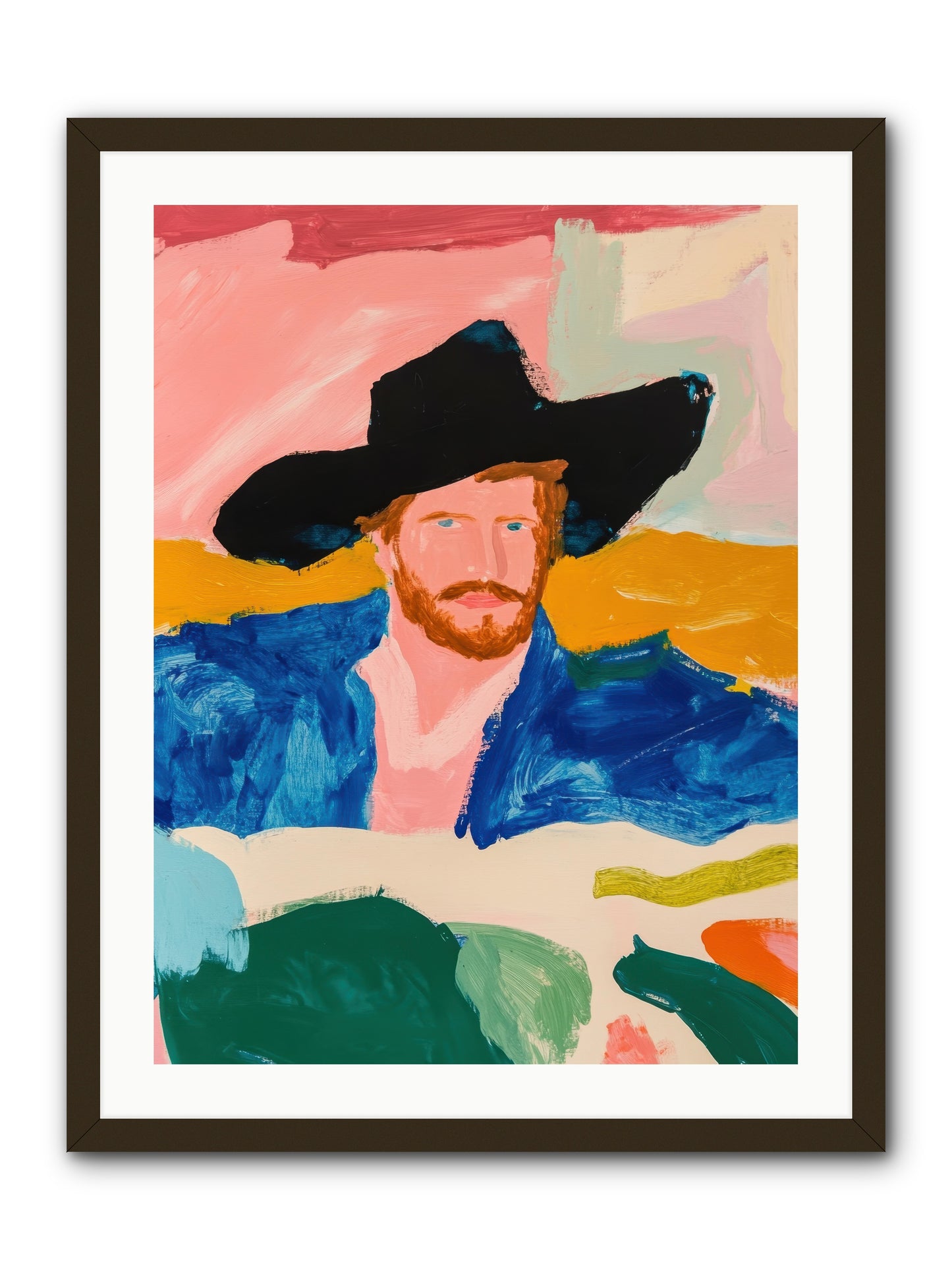 Sunset Wrangler -- Framed Print - Black 24x32