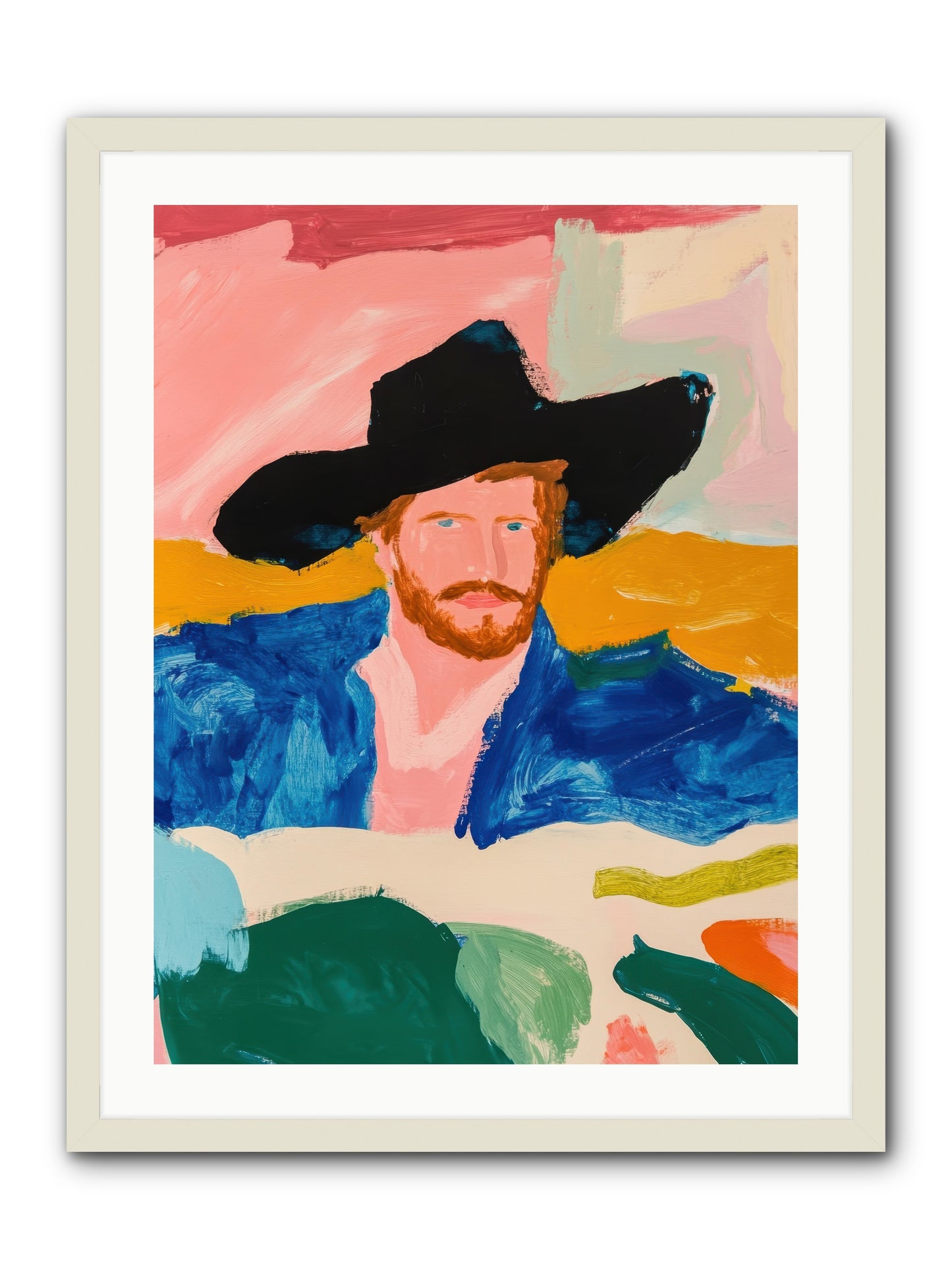 Sunset Wrangler -- Framed Print - White 24x32