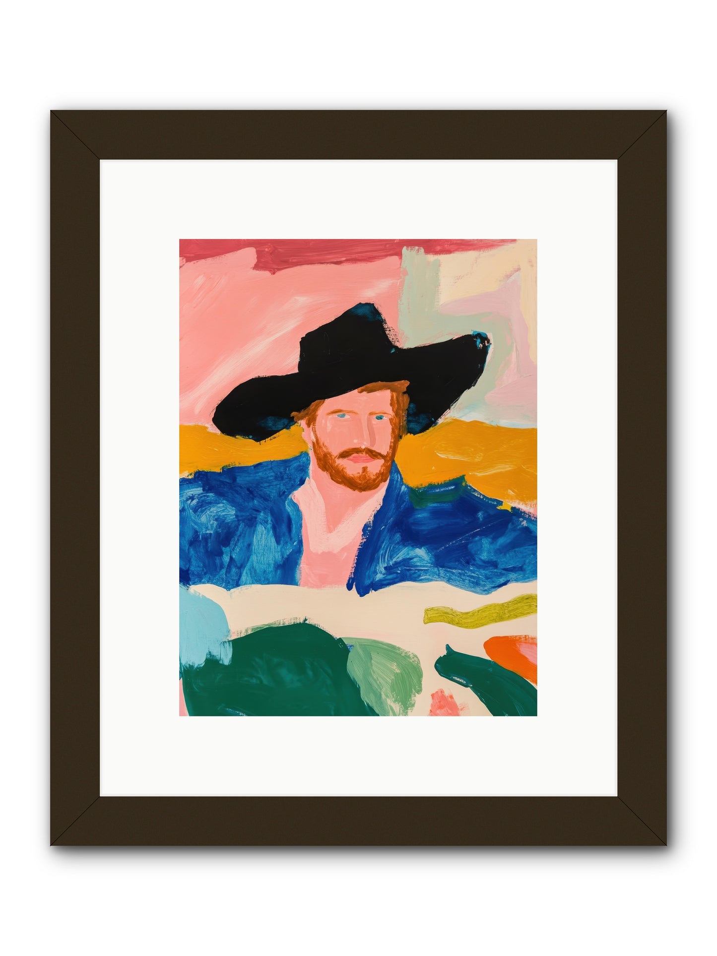 Sunset Wrangler -- Framed Print - Black 9x12
