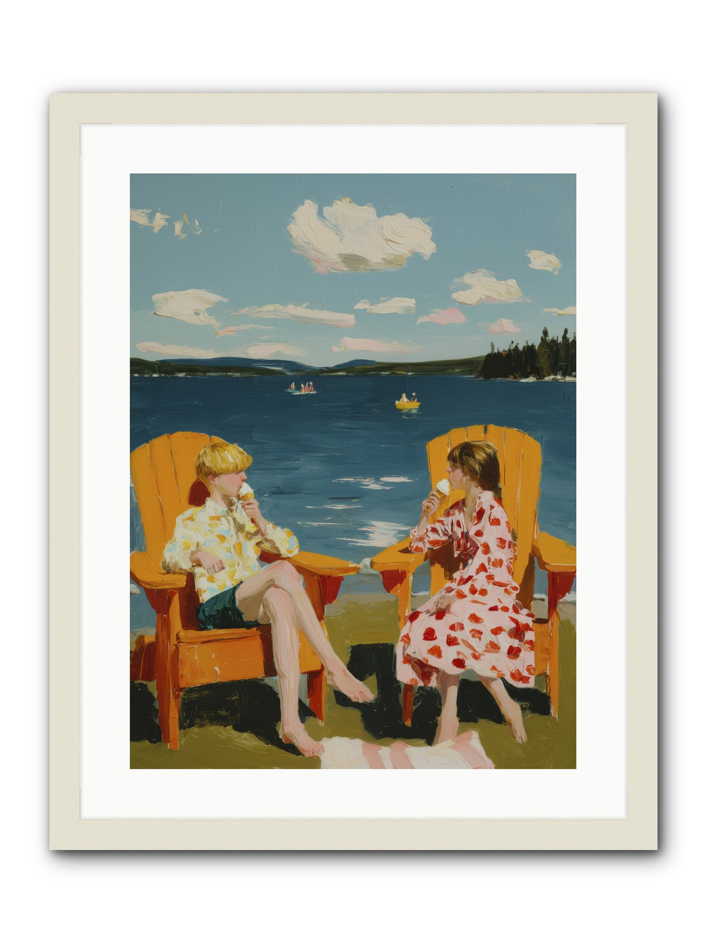 Sunshine Memories -- Framed Print - White 18x24