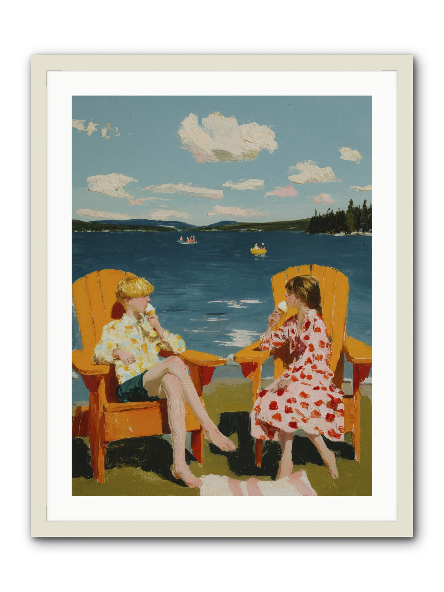 Sunshine Memories -- Framed Print - White 24x32