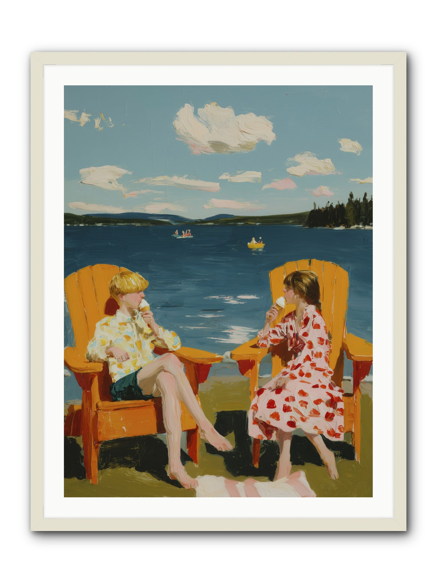 Sunshine Memories -- Framed Print - White 30x40