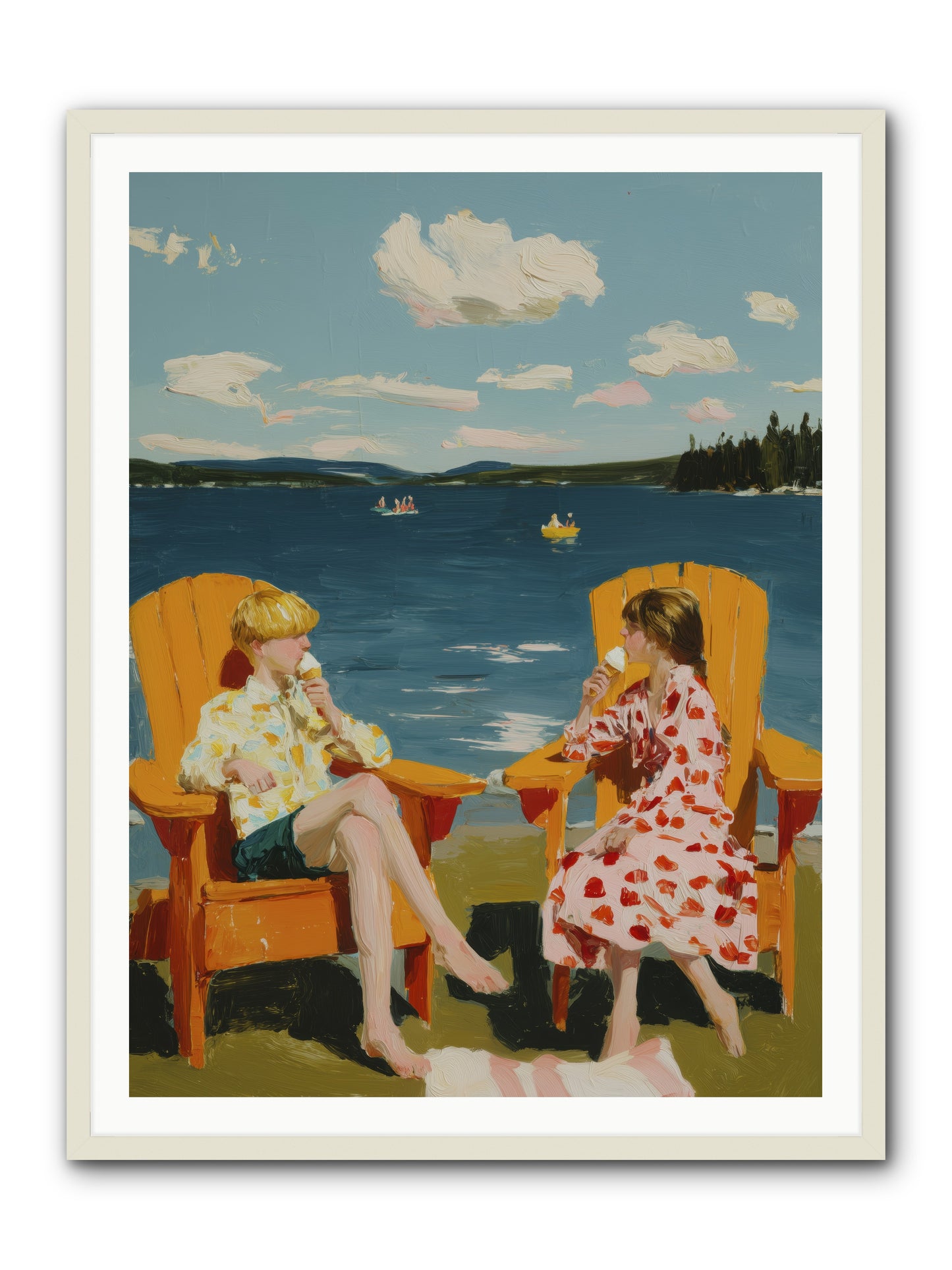 Sunshine Memories -- Framed Print - White 36x48