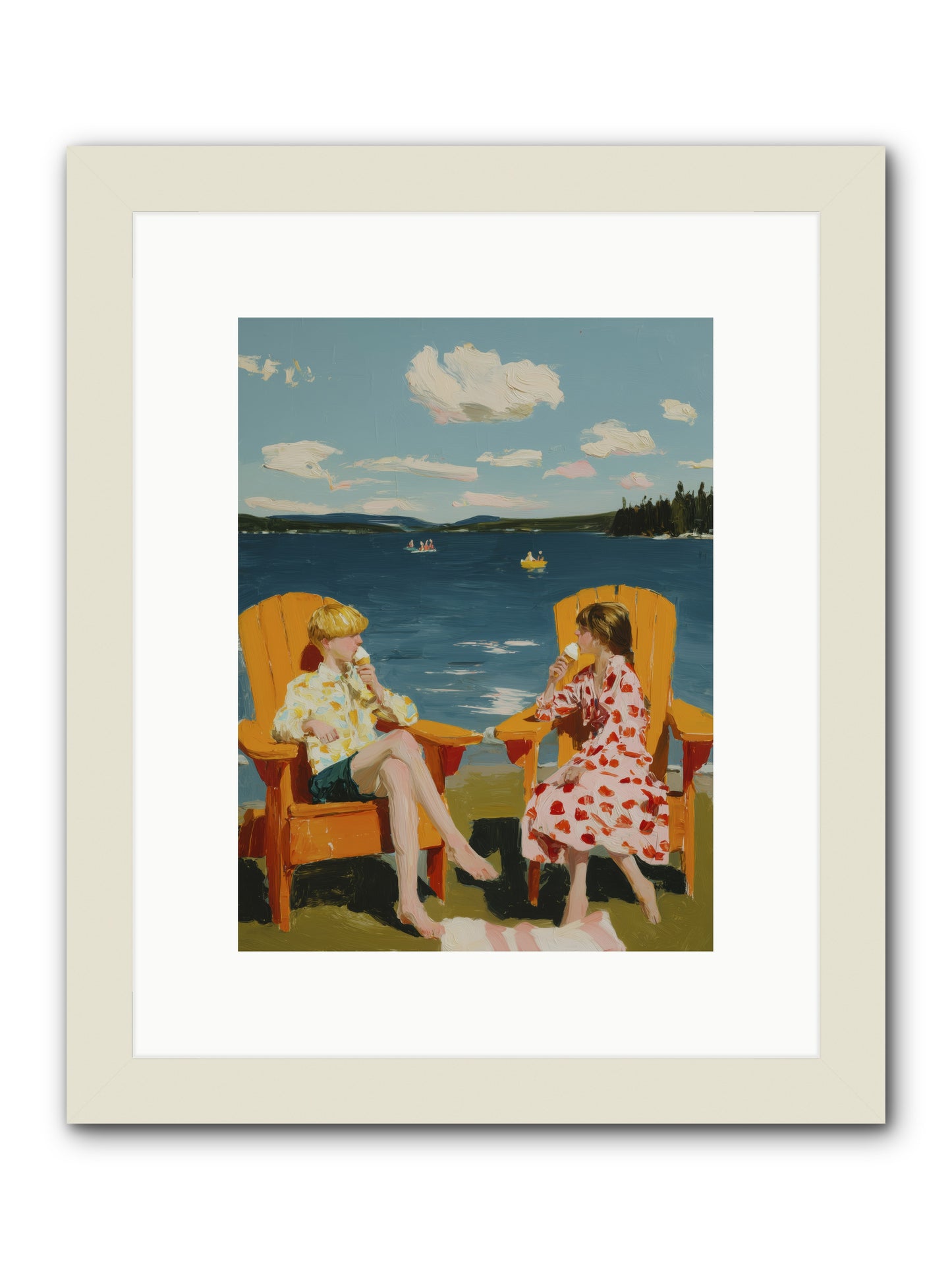 Sunshine Memories -- Framed Print - White 9x12