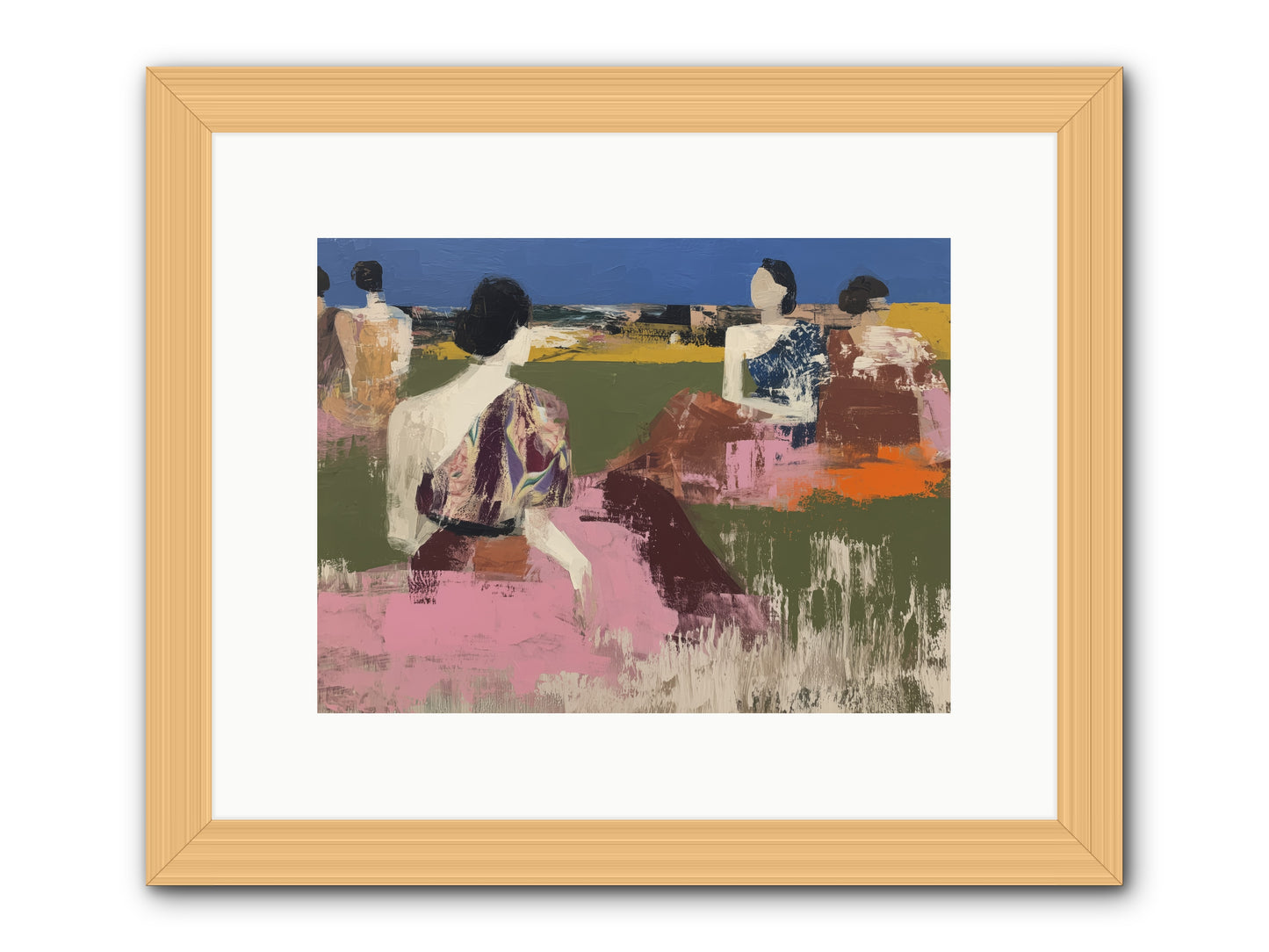 Sunwoven Sisters -- Framed Print - Natural 12x9