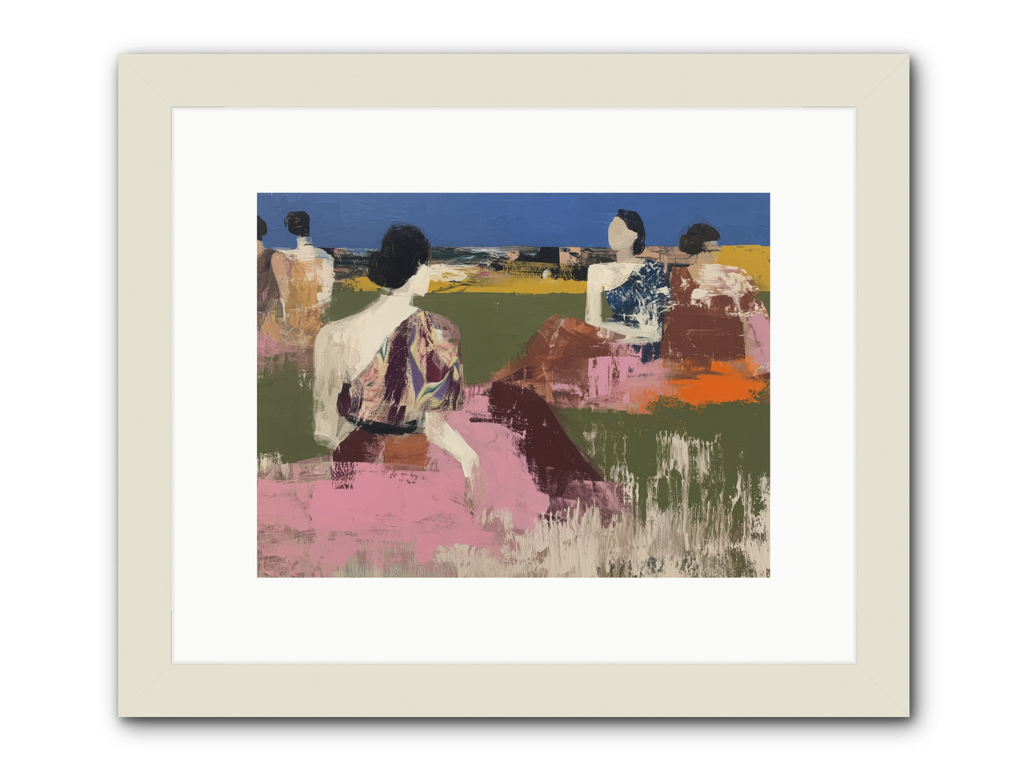 Sunwoven Sisters -- Framed Print - White 12x9