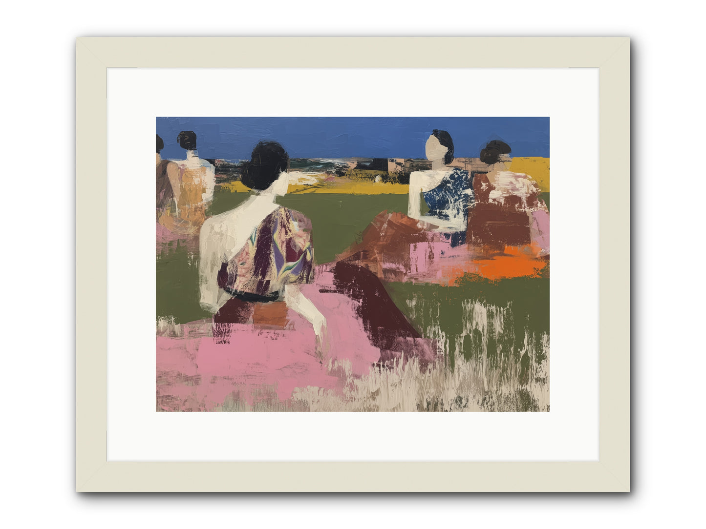 Sunwoven Sisters -- Framed Print - White 16x12