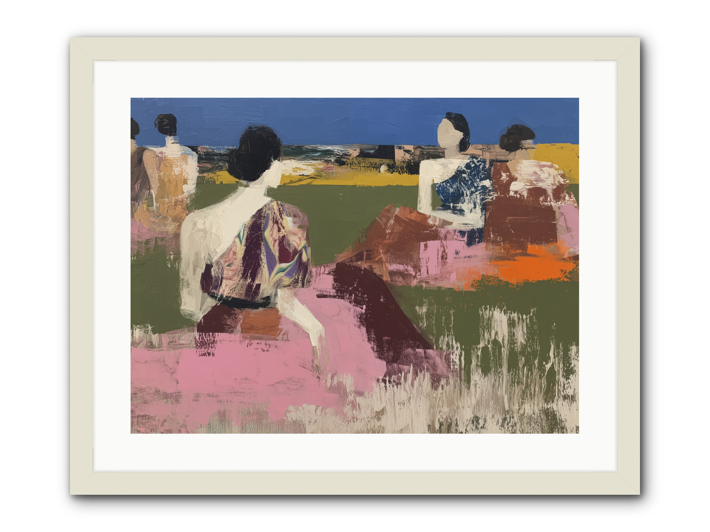 Sunwoven Sisters -- Framed Print - White 24x18