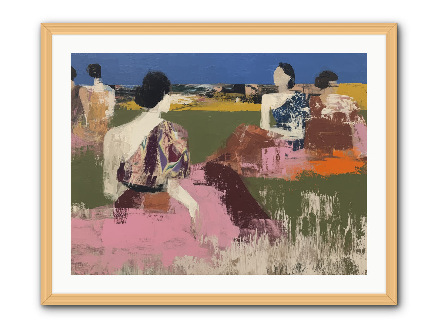 Sunwoven Sisters -- Framed Print - Natural 32x24