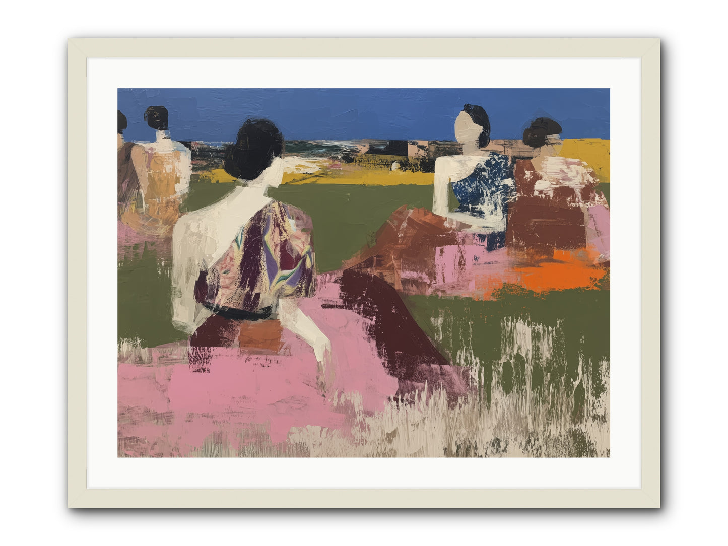 Sunwoven Sisters -- Framed Print - White 32x24
