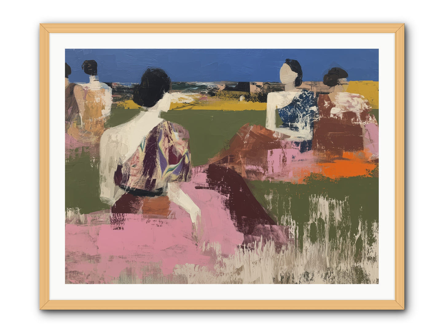 Sunwoven Sisters -- Framed Print - Natural 40x30