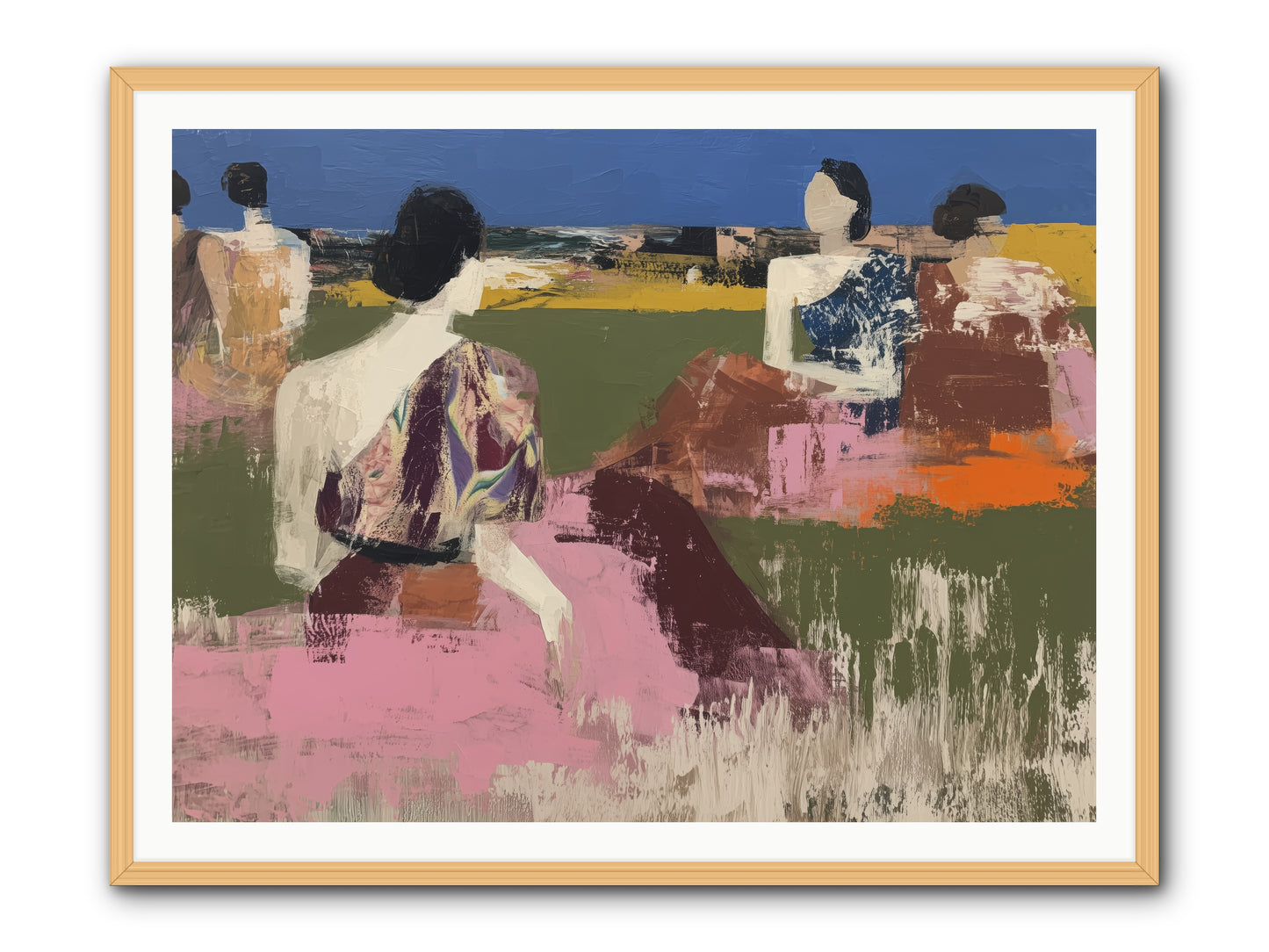 Sunwoven Sisters -- Framed Print - Natural 48x36