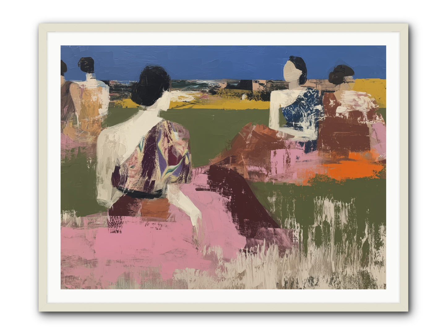 Sunwoven Sisters -- Framed Print - White 48x36