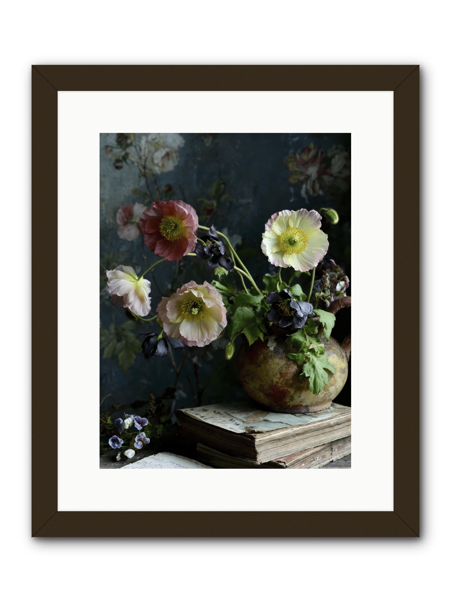 Sur La Jardin -- Framed Print - Black 12x16