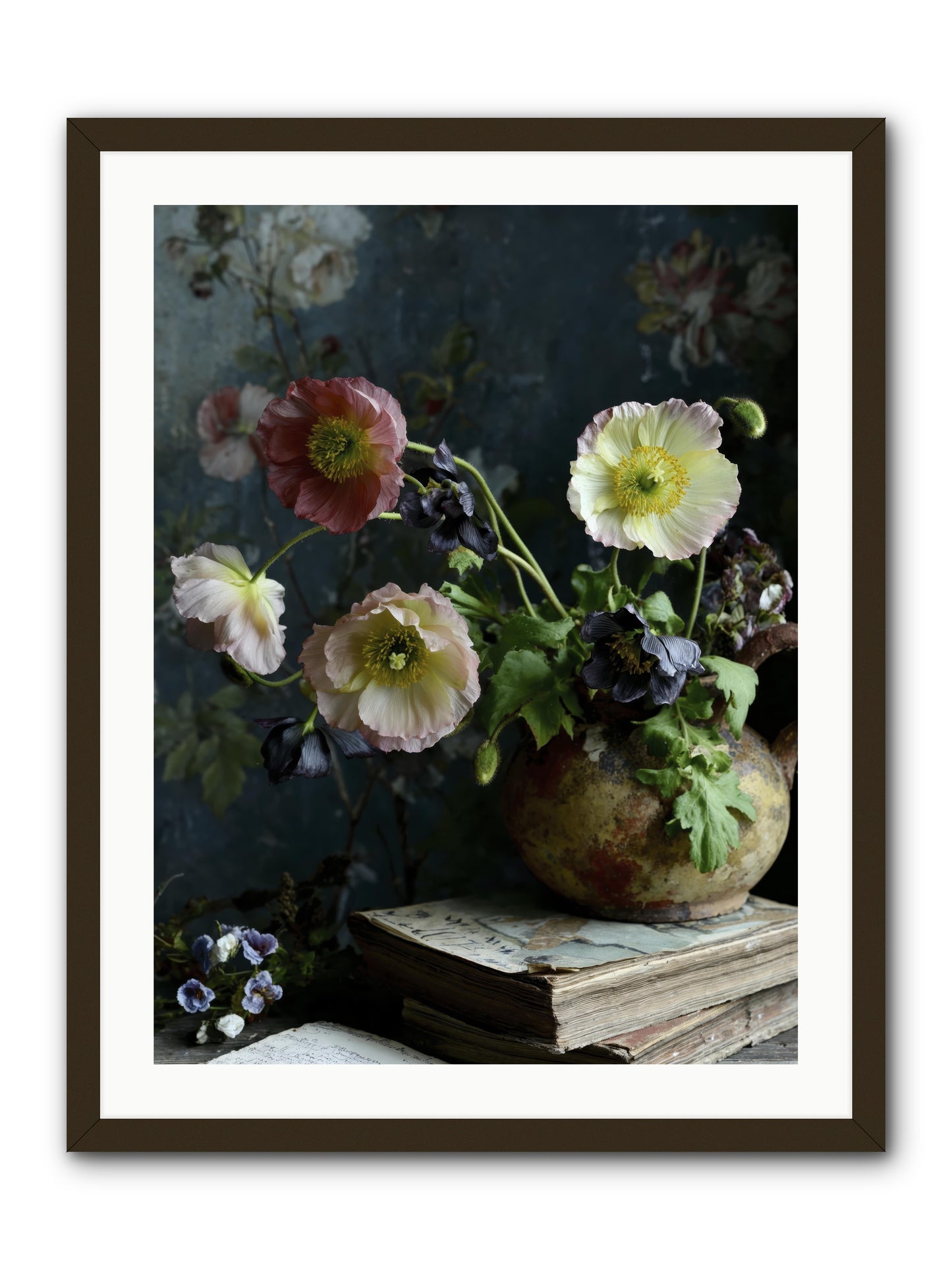 Sur La Jardin -- Framed Print - Black 24x32