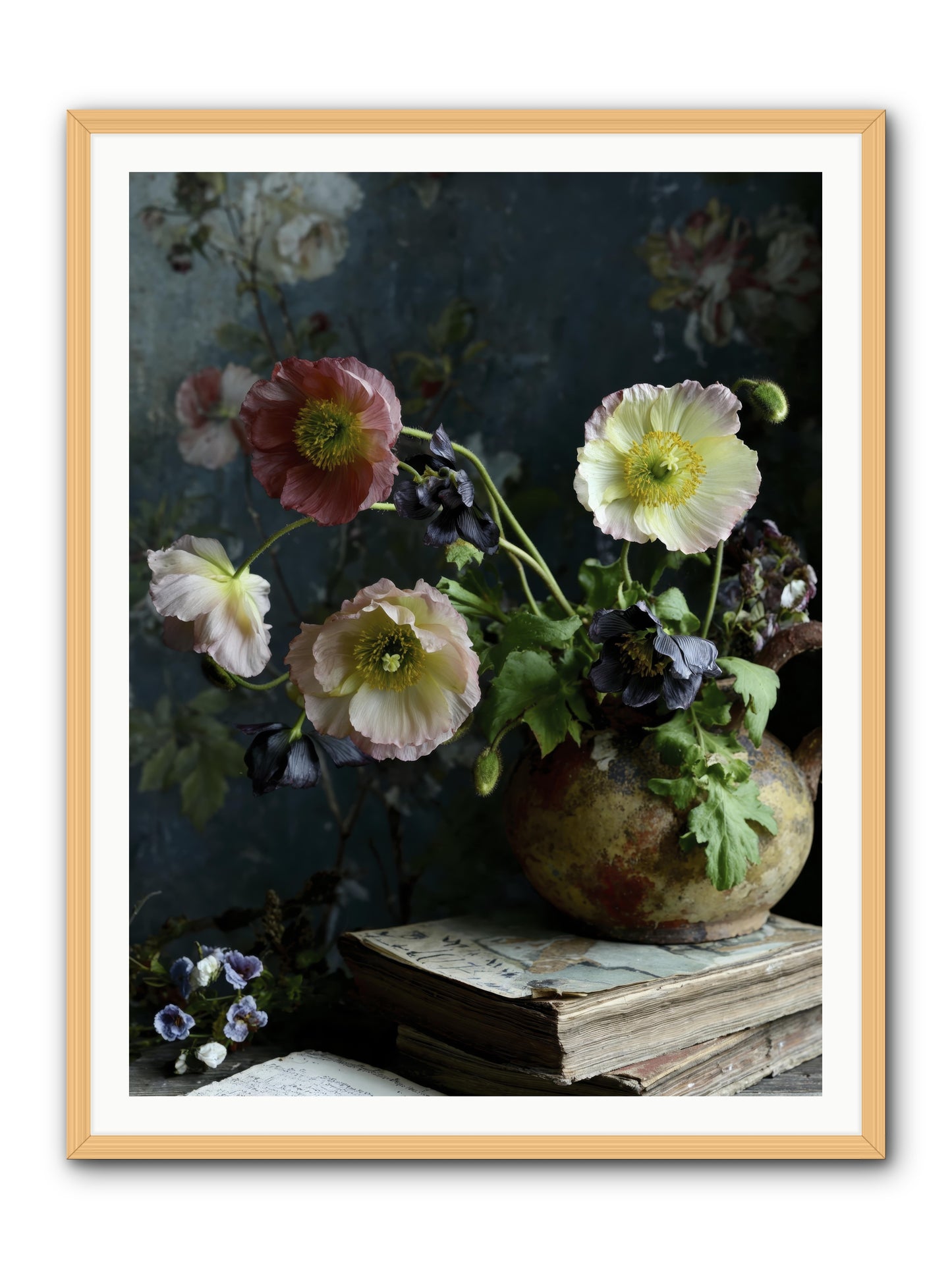 Sur La Jardin -- Framed Print - Natural 36x48