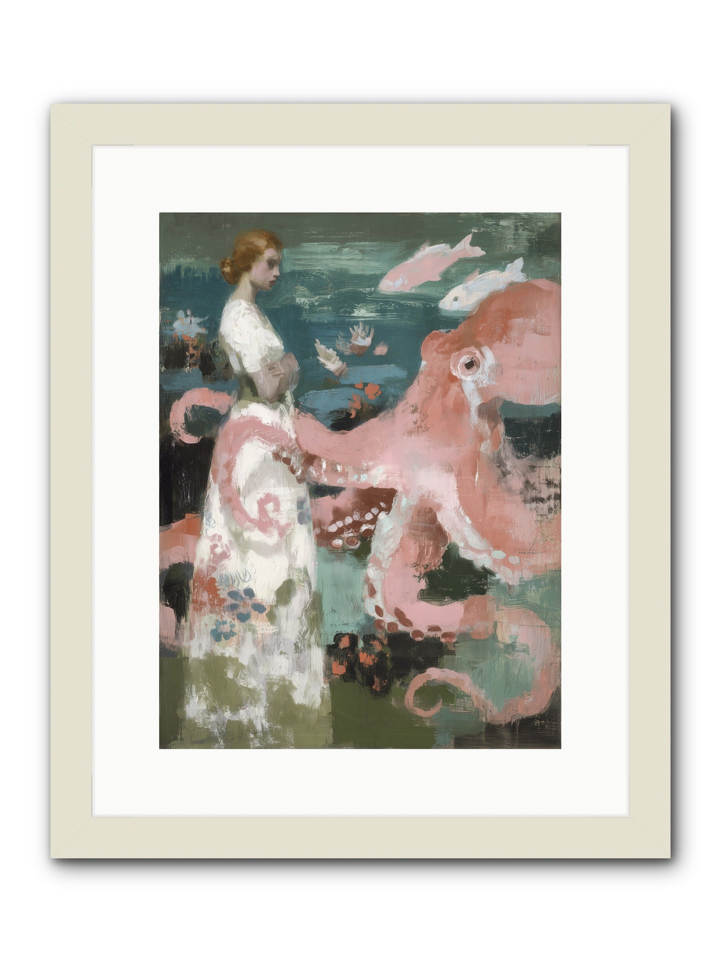 Surface Dreams -- Framed Print - White 12x16
