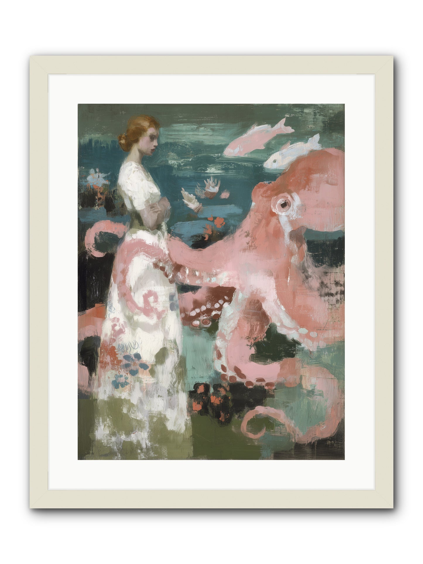 Surface Dreams -- Framed Print - White 18x24