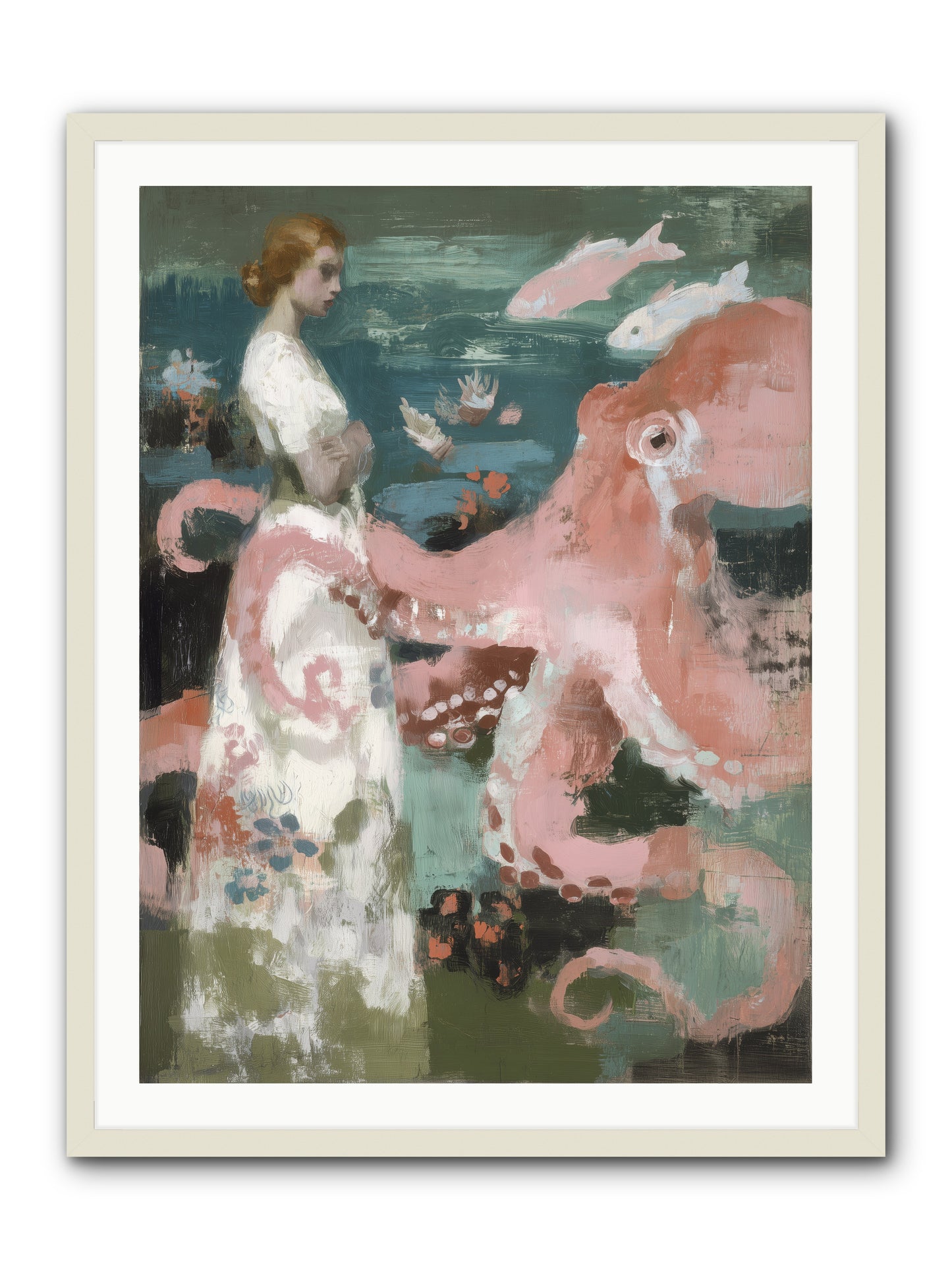 Surface Dreams -- Framed Print - White 30x40