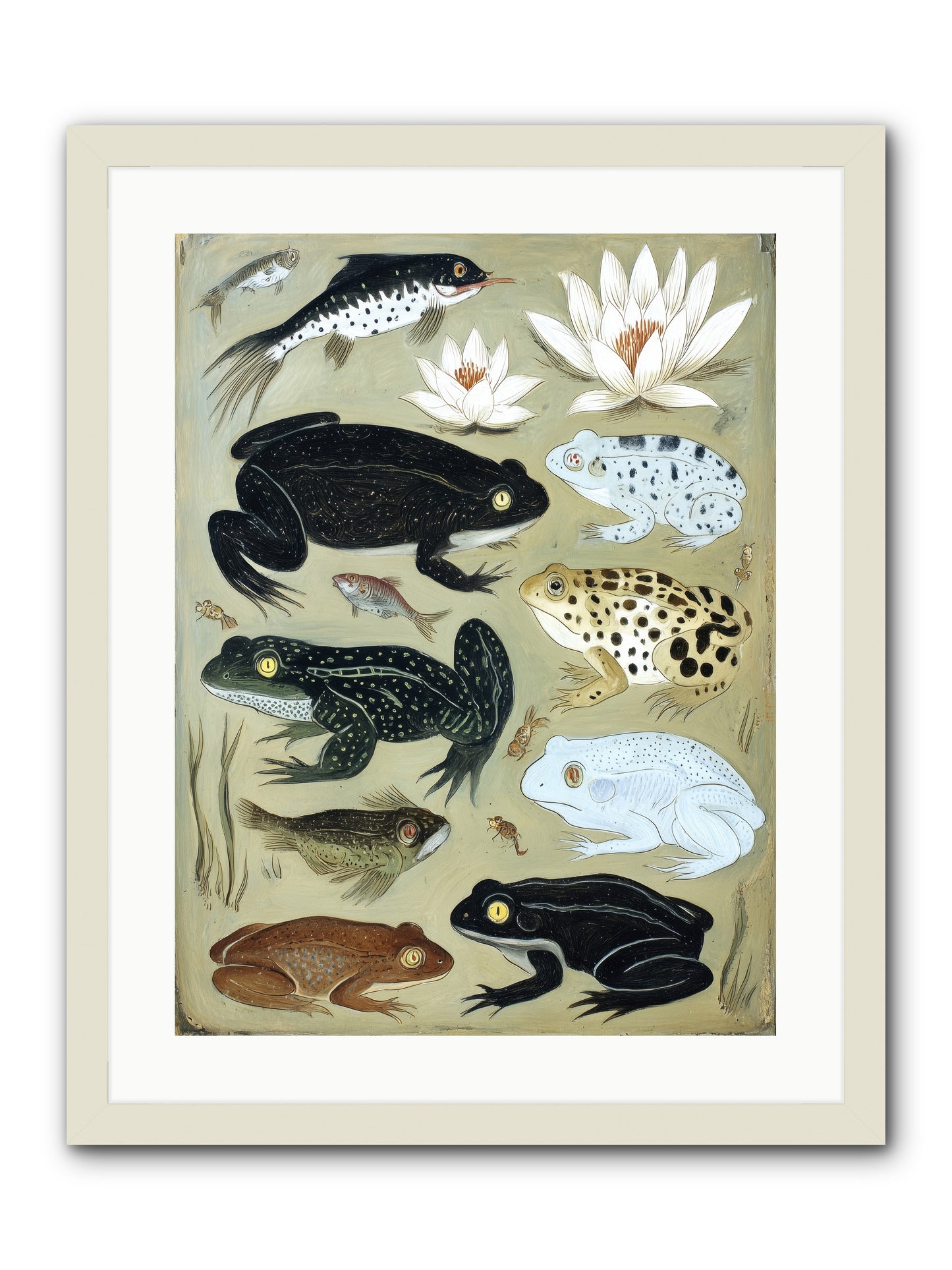 Surface Stories -- Framed Print - White 18x24