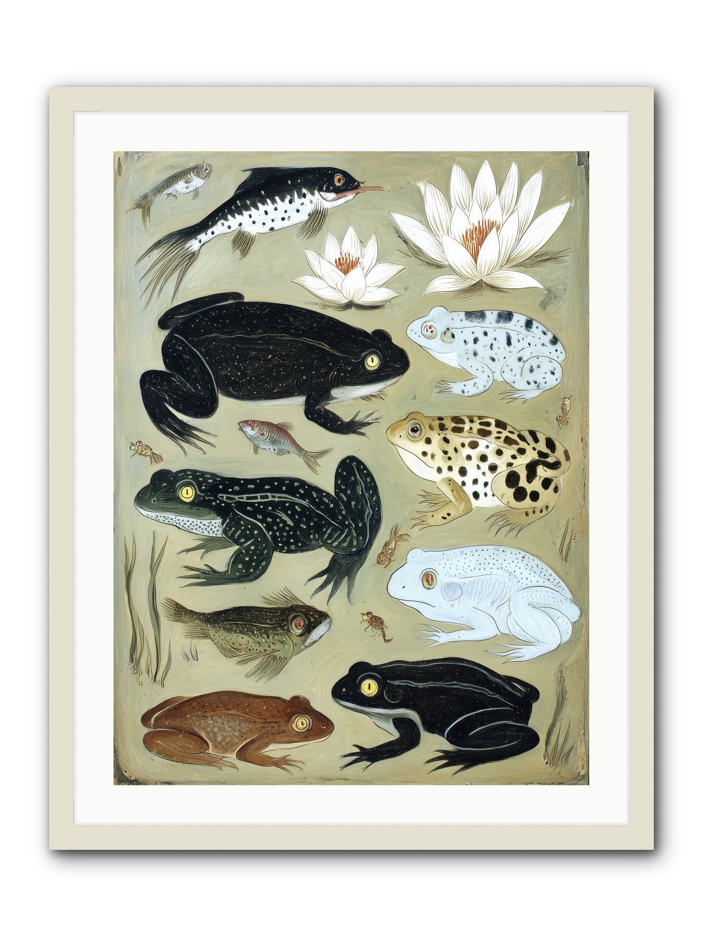 Surface Stories -- Framed Print - White 24x32