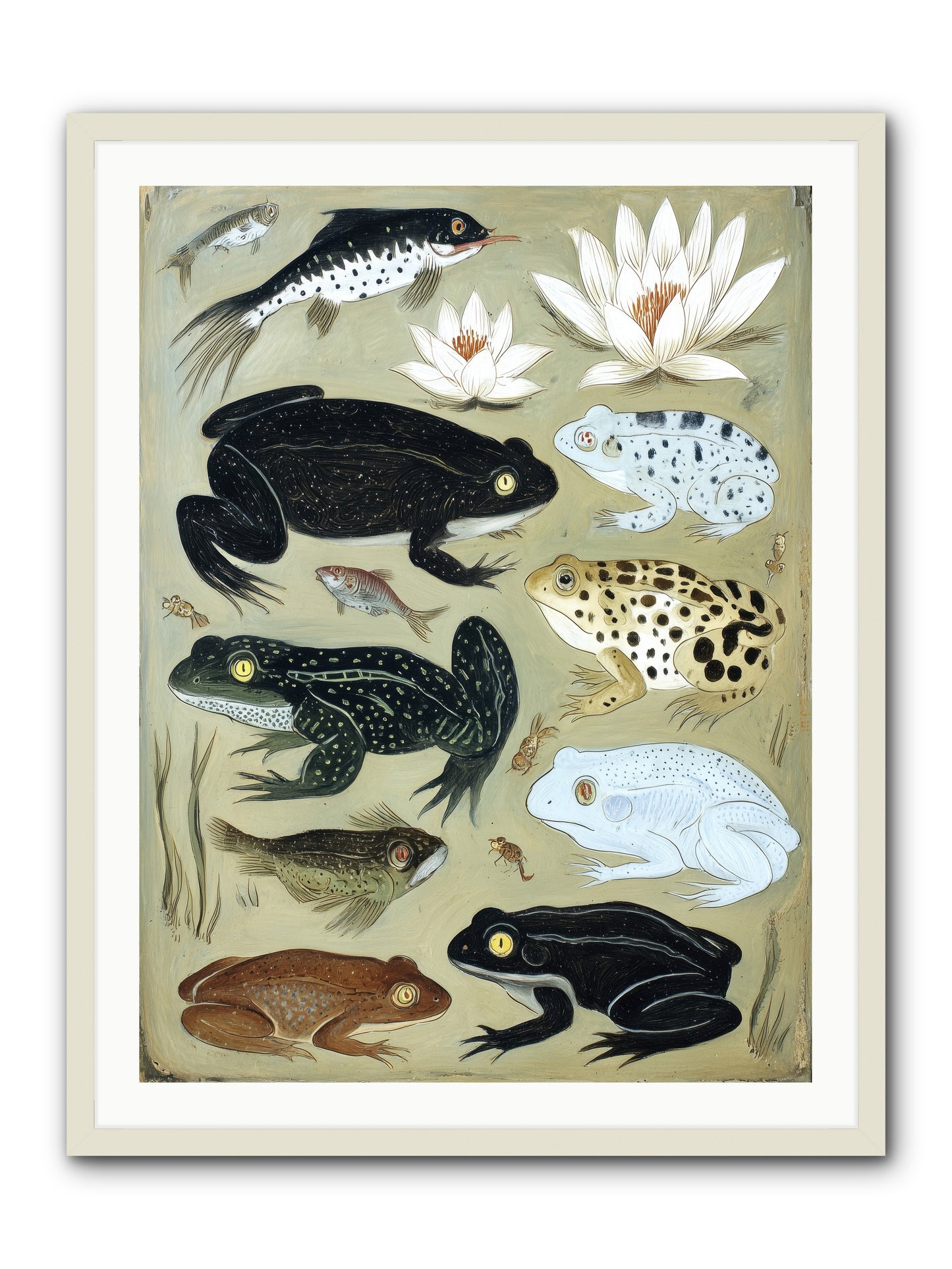 Surface Stories -- Framed Print - White 30x40