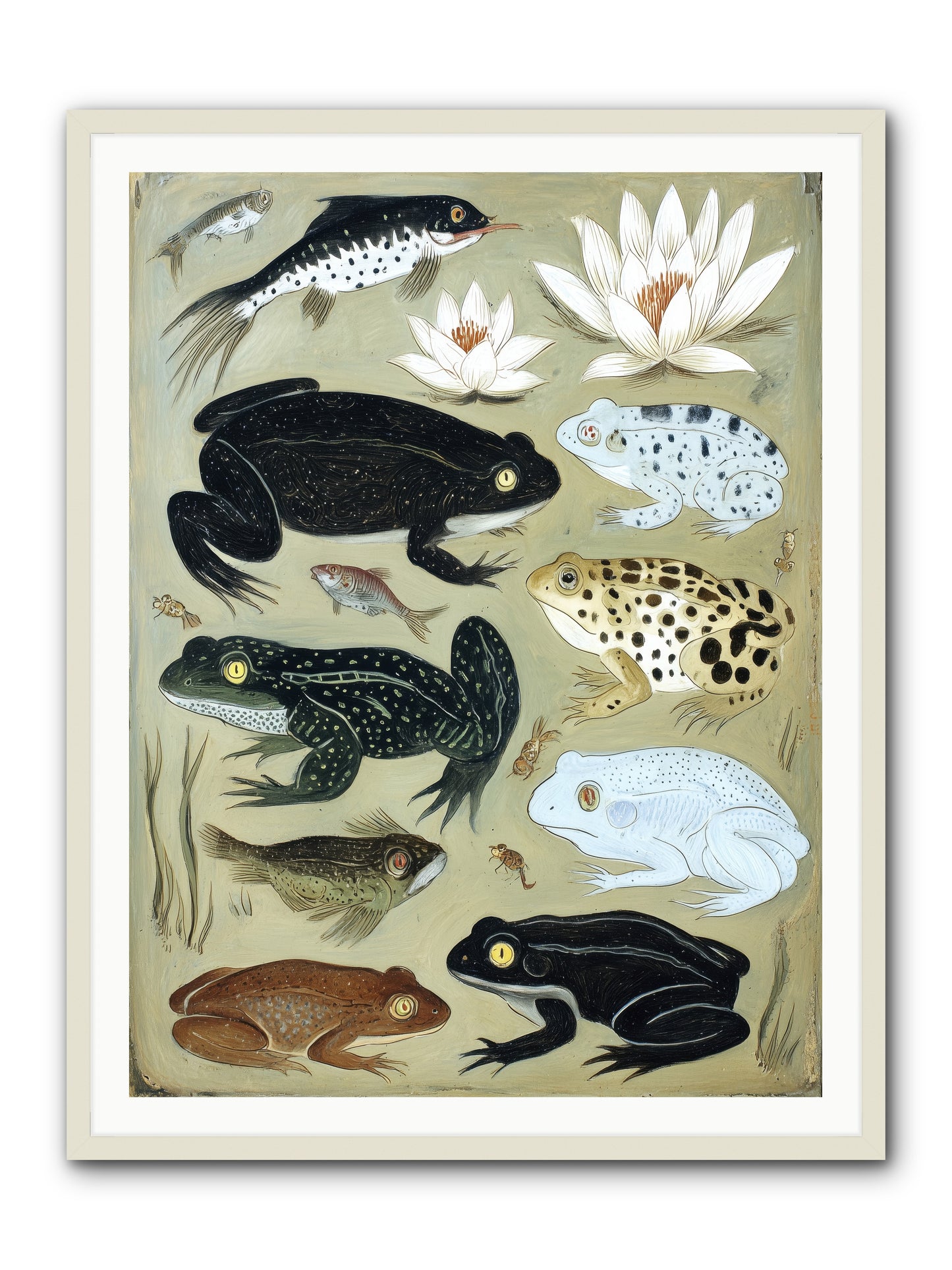 Surface Stories -- Framed Print - White 36x48