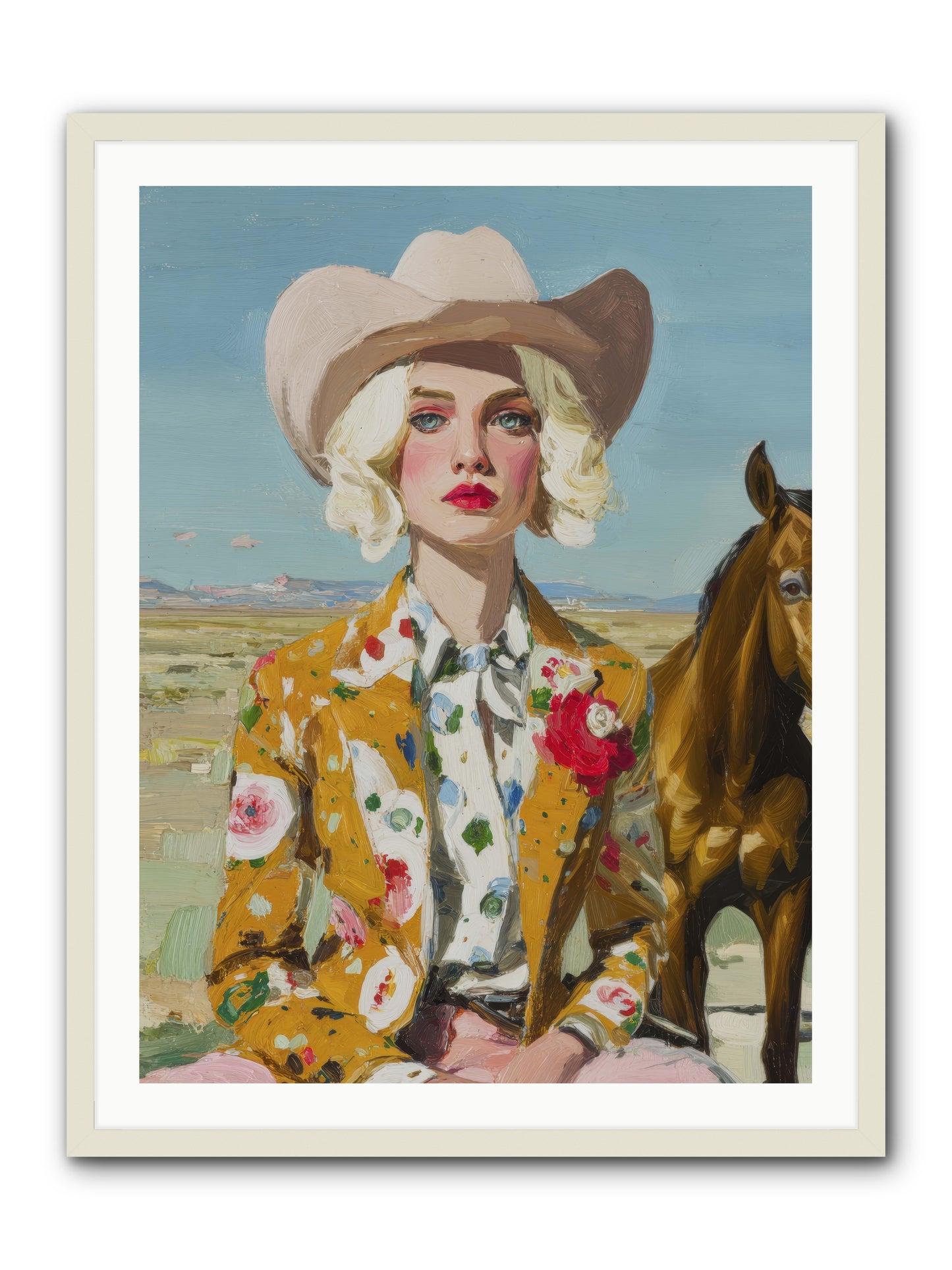 Suspended in the Almost -- Framed Print - White 30x40