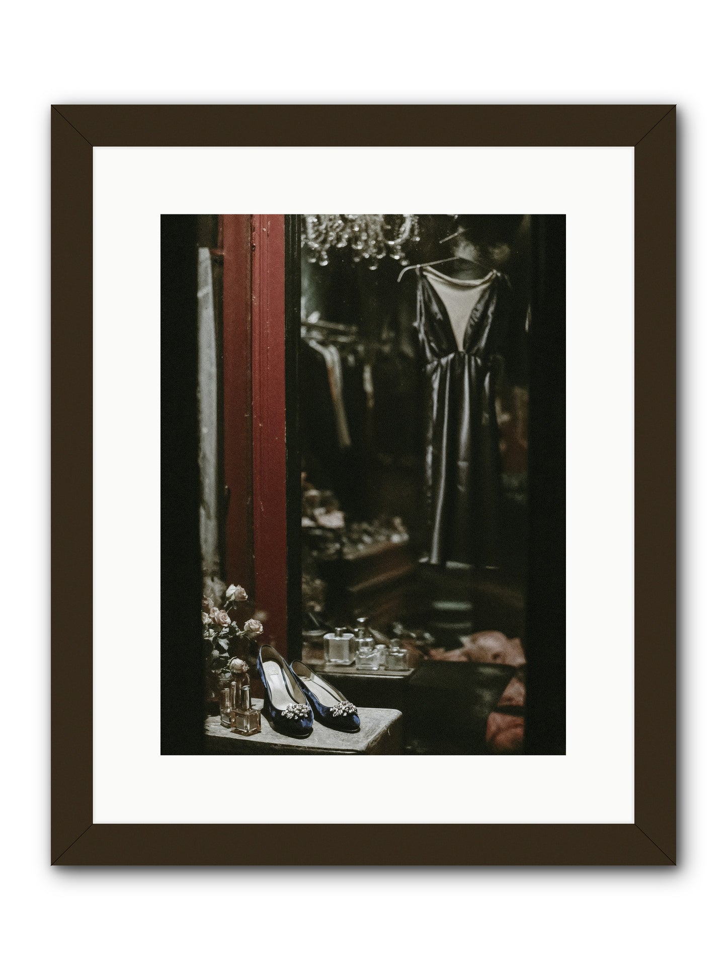 Swans for Company -- Framed Print - Black 12x16