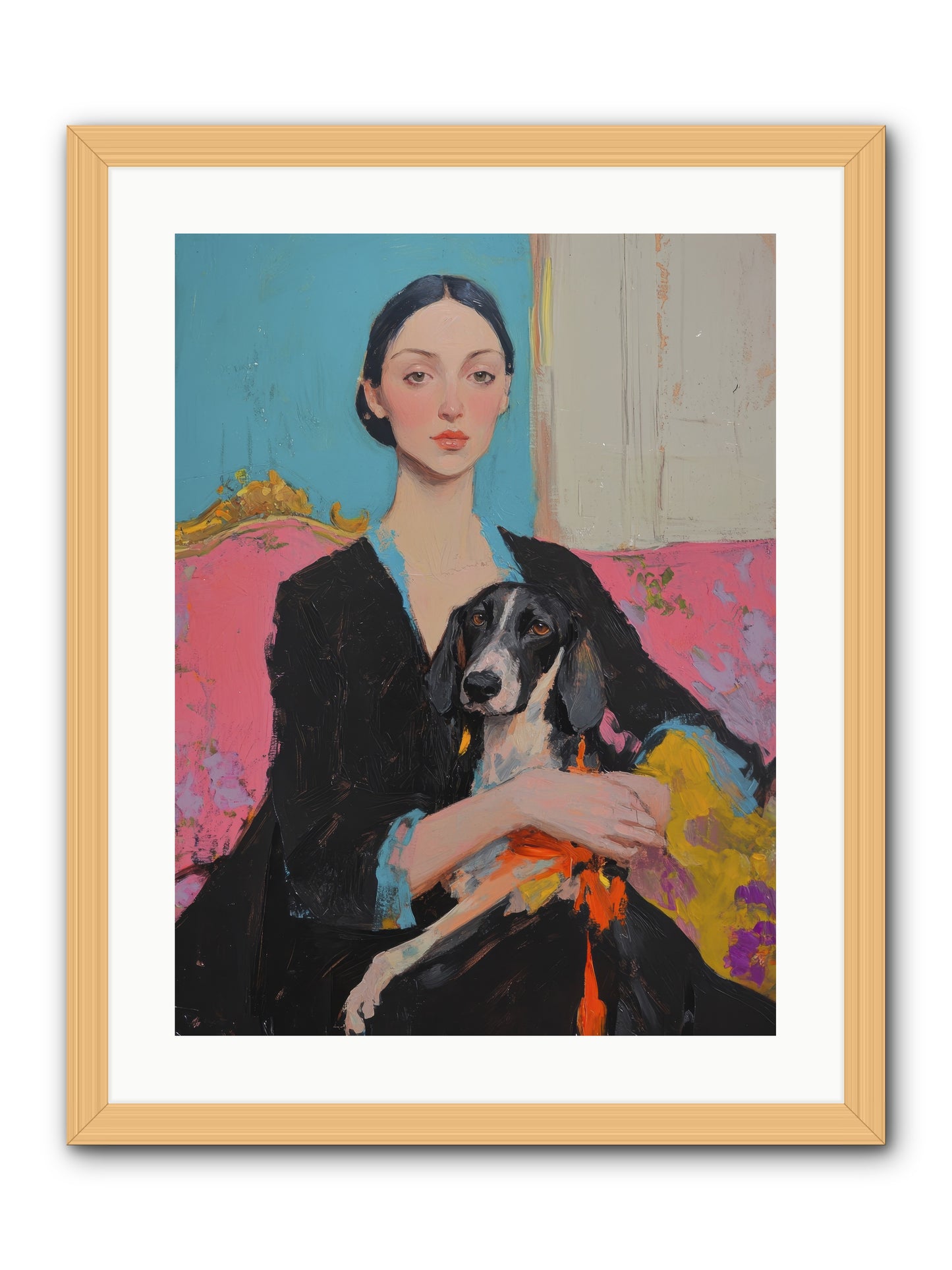 Sweet Basil -- Framed Print - Natural 18x24