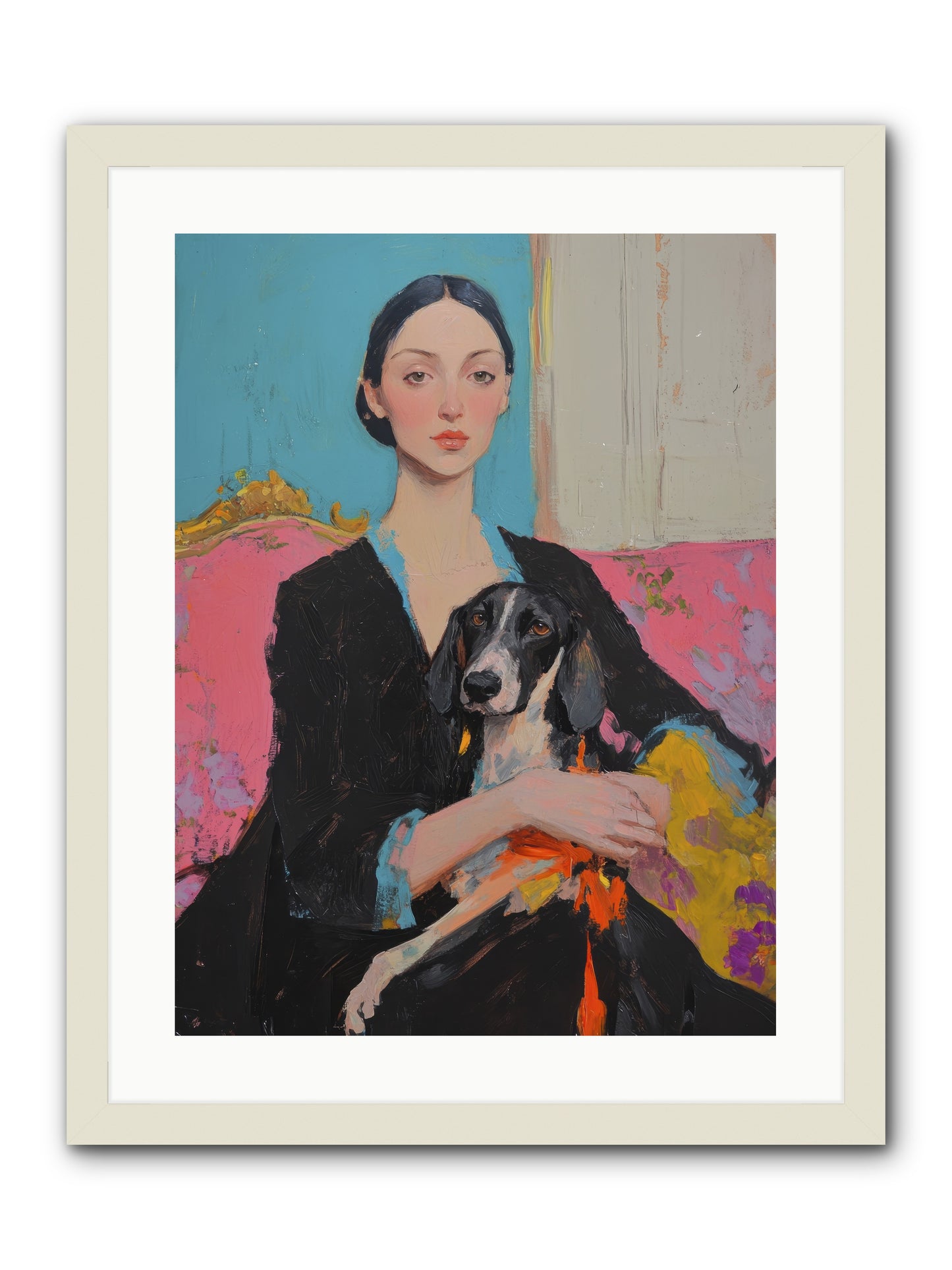 Sweet Basil -- Framed Print - White 18x24