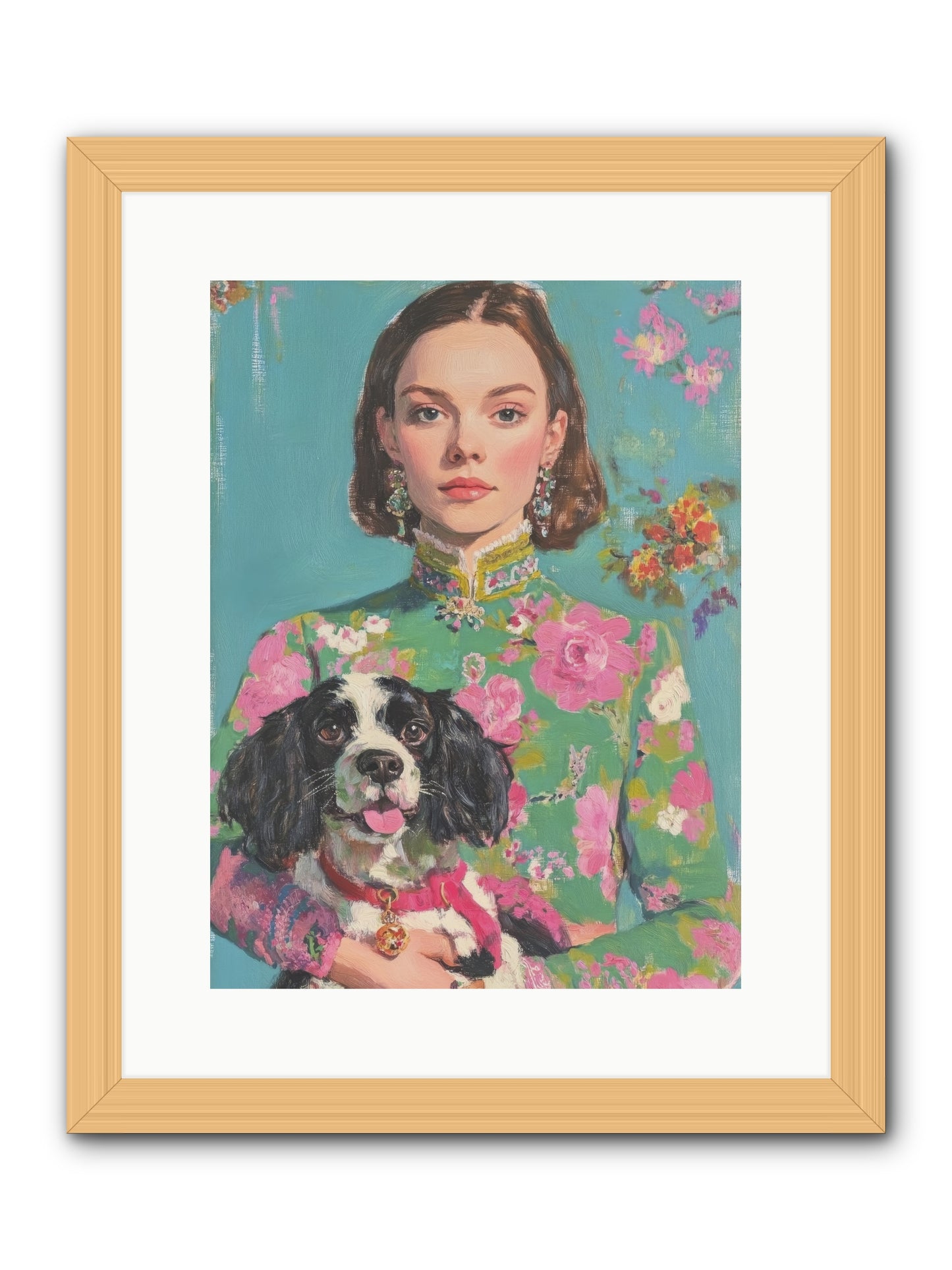 Sweet Darling Mine -- Framed Print - Natural 12x16