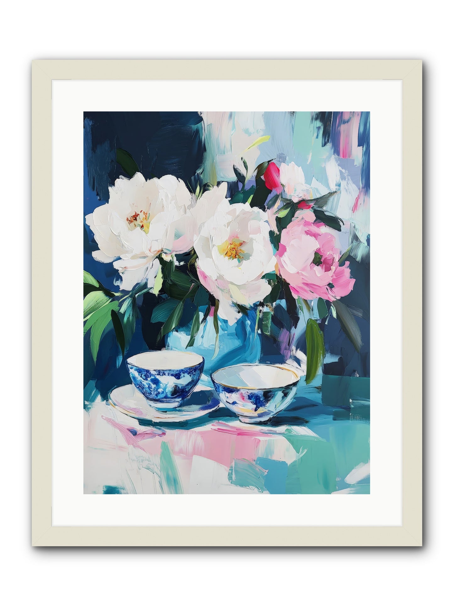 Sweet Petal Ceremony -- Framed Print - White 18x24