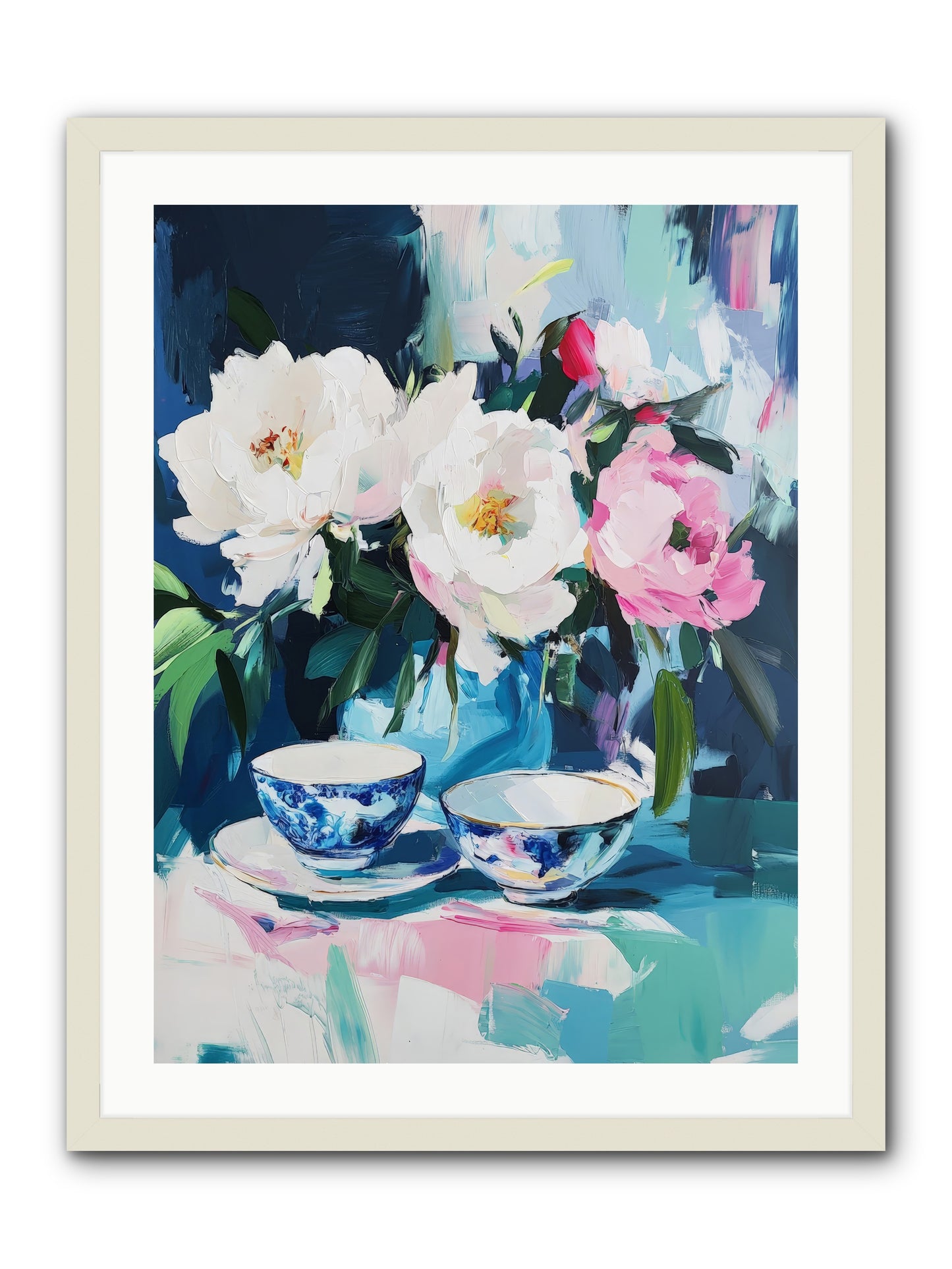 Sweet Petal Ceremony -- Framed Print - White 24x32