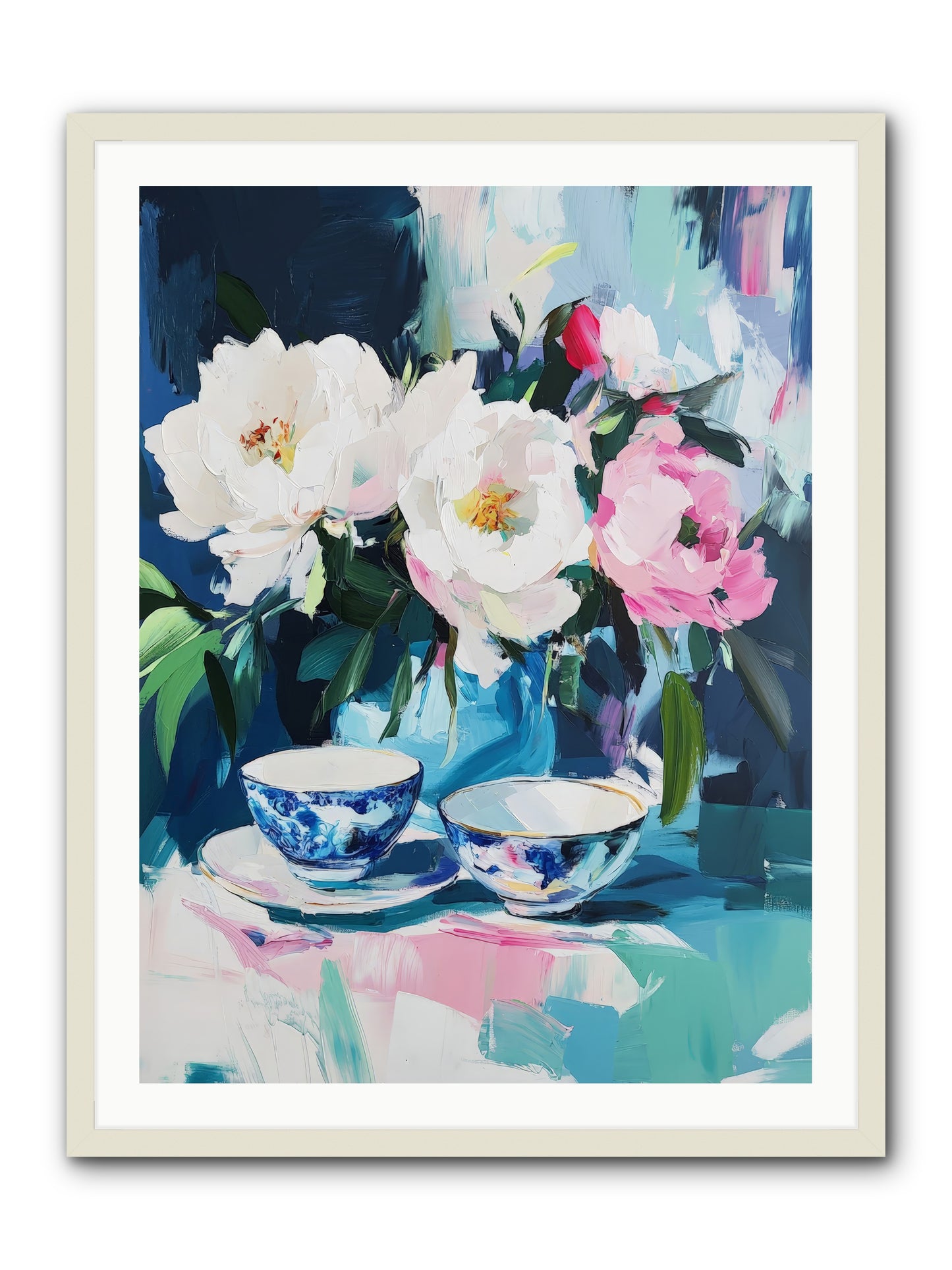 Sweet Petal Ceremony -- Framed Print - White 30x40