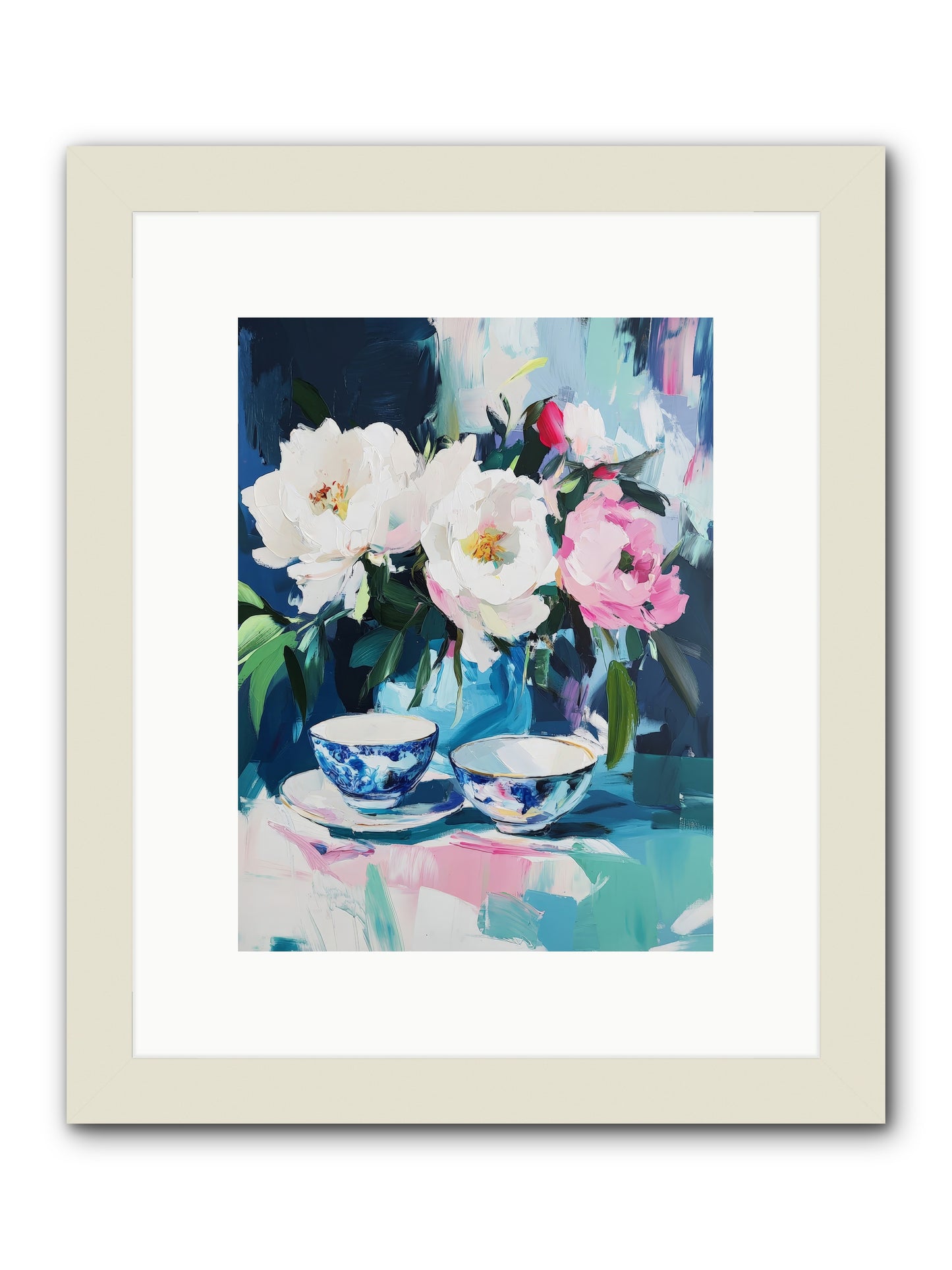 Sweet Petal Ceremony -- Framed Print - White 9x12