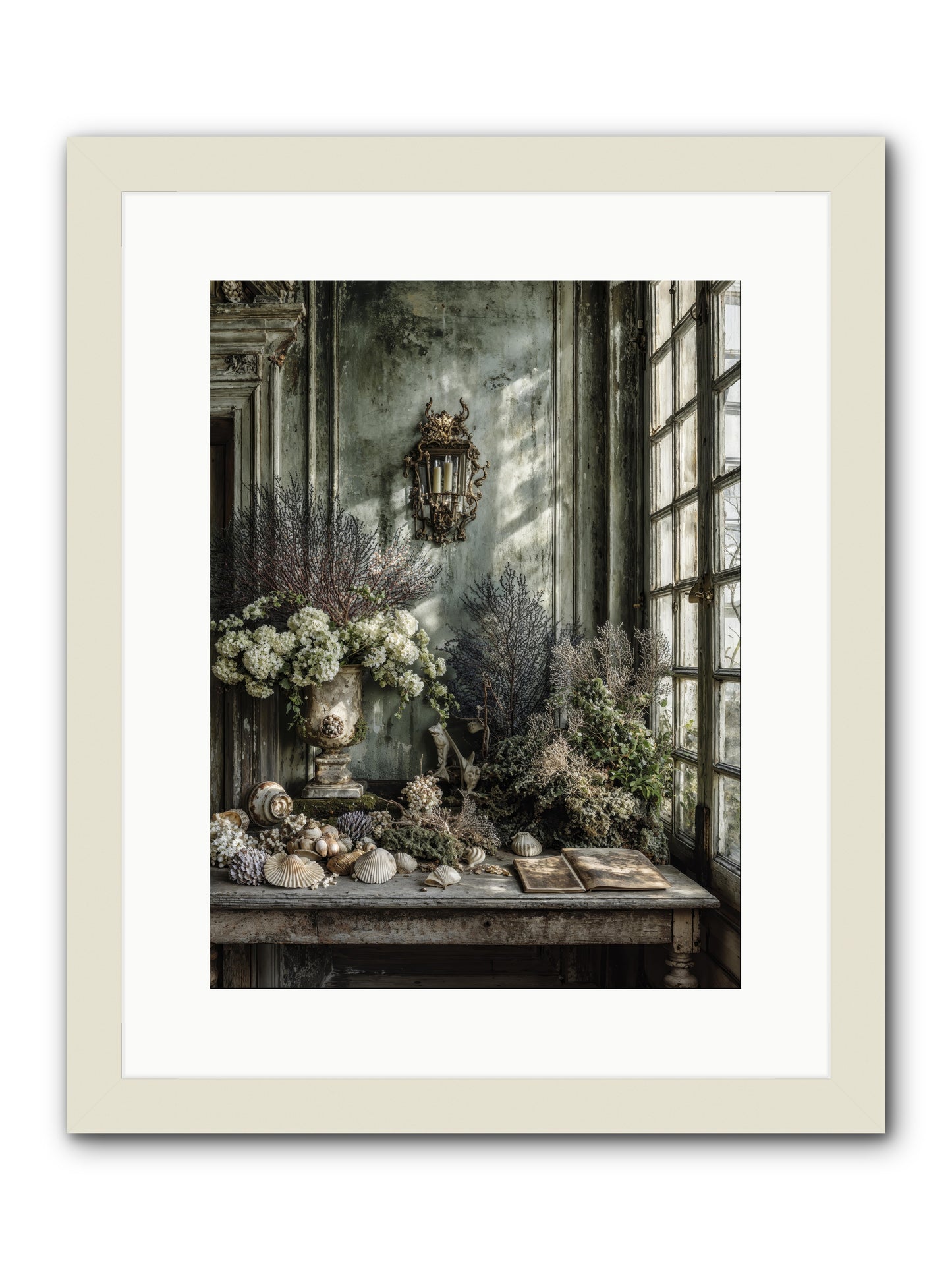 Sweetvine -- Framed Print - White 12x16