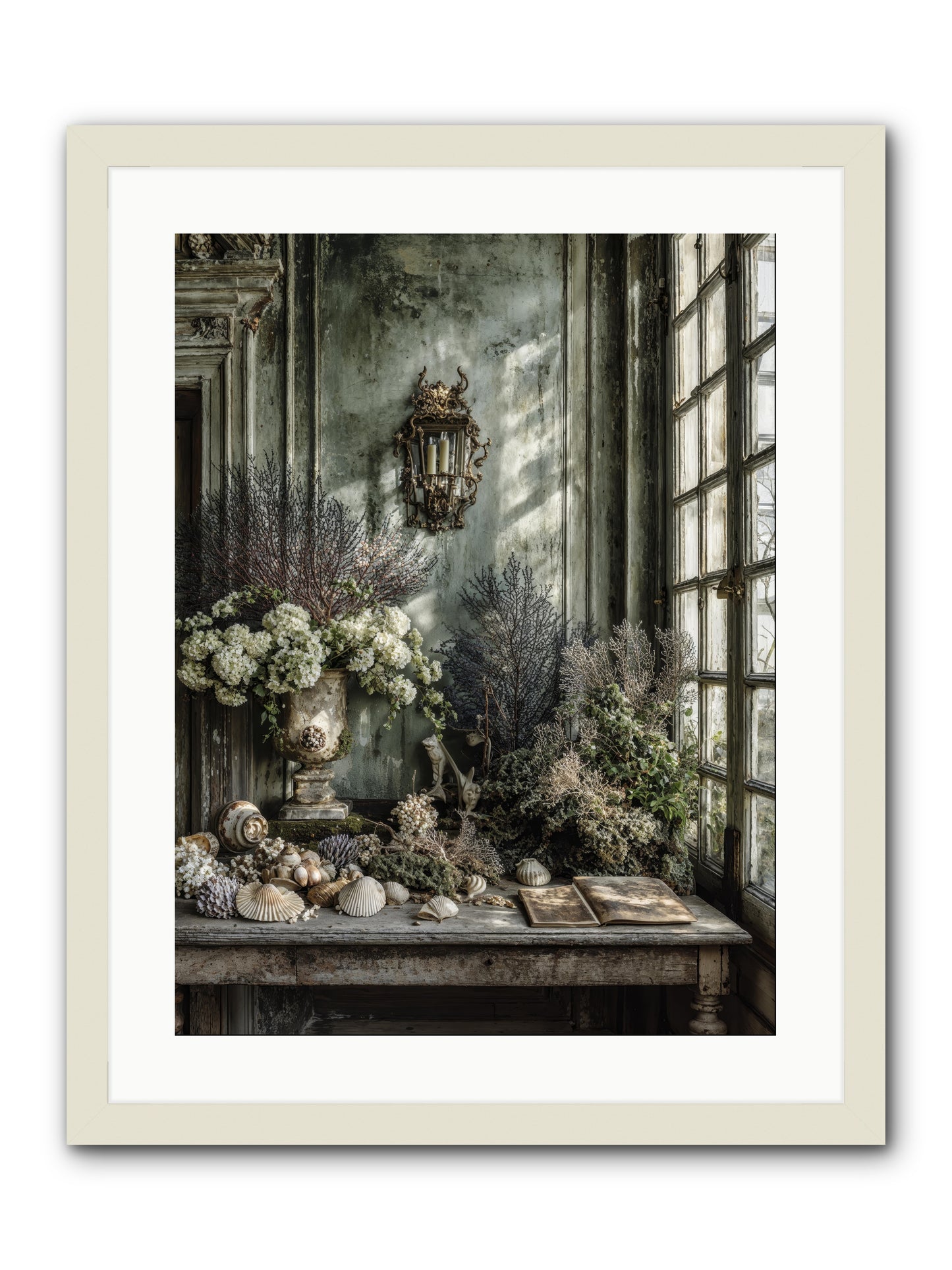Sweetvine -- Framed Print - White 18x24