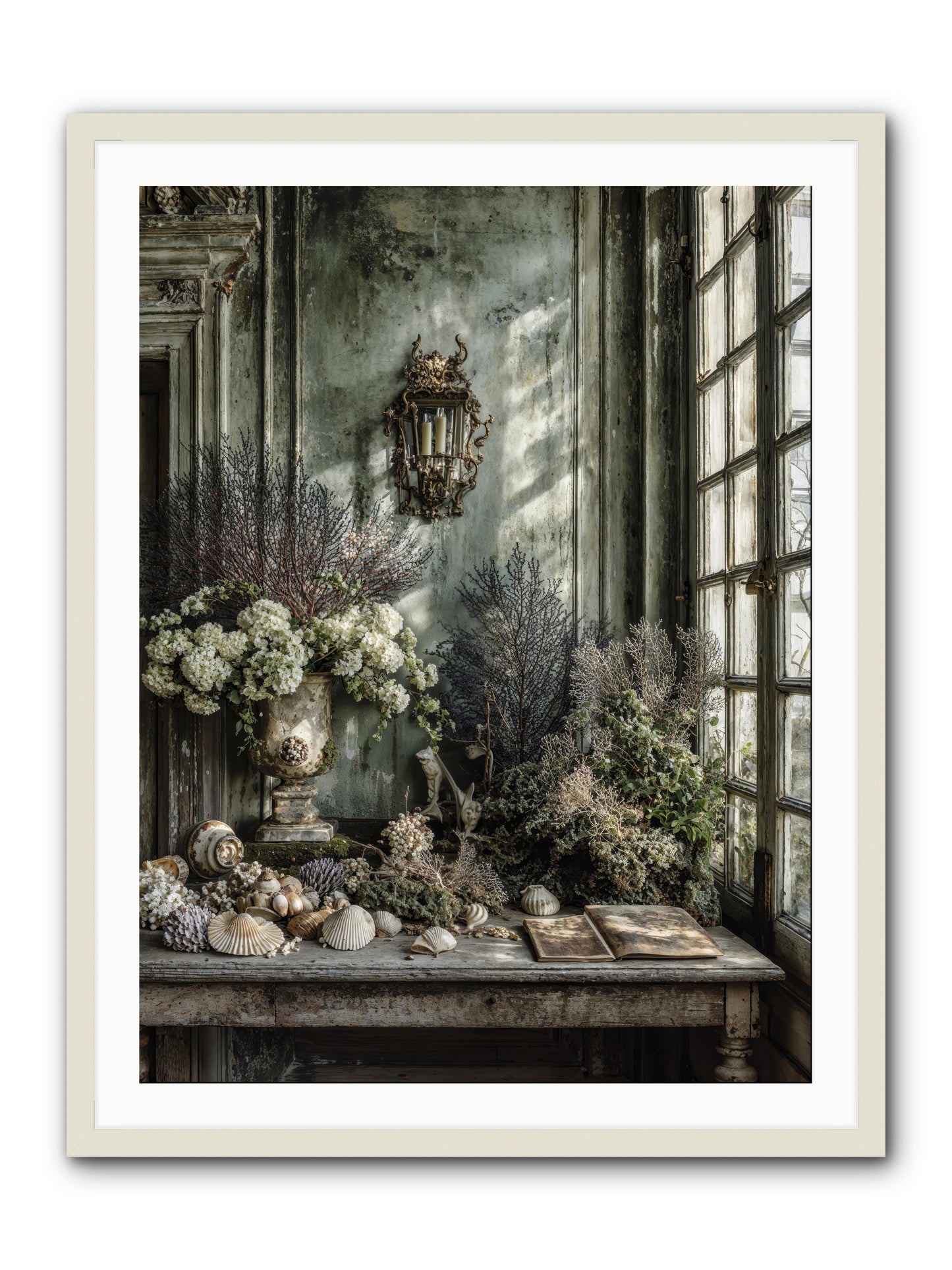 Sweetvine -- Framed Print - White 30x40