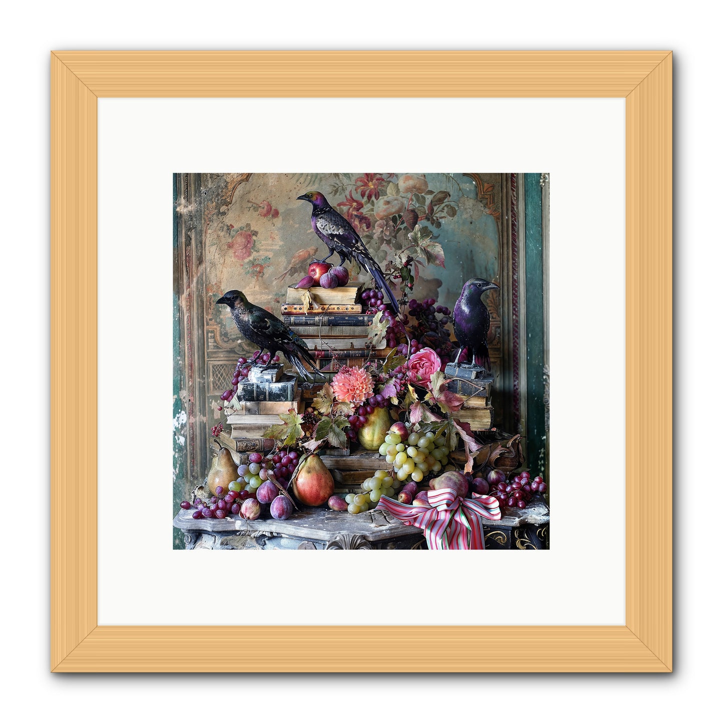 Sylvan Secrets Of Feathered Lore -- Framed Print - Natural 10x10