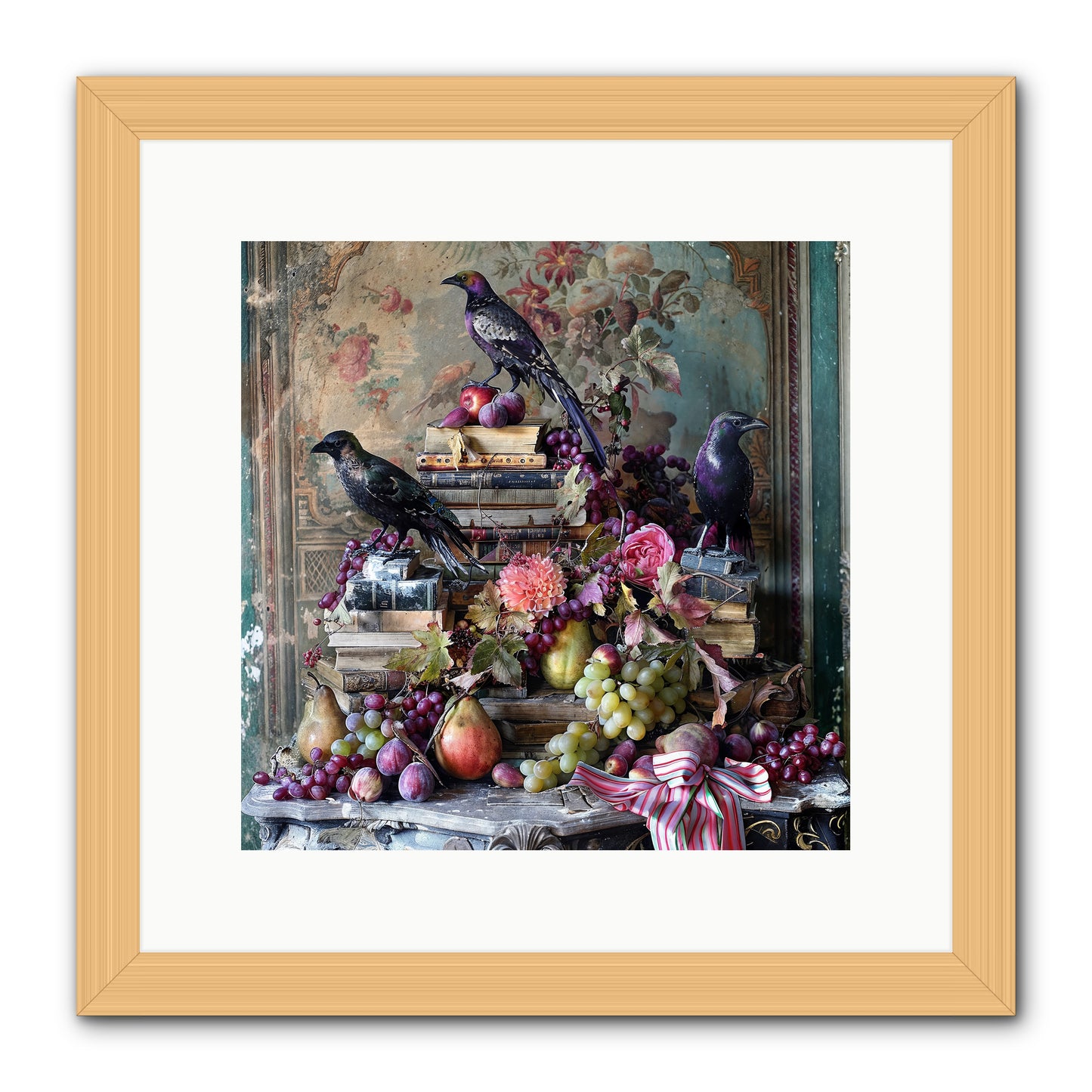 Sylvan Secrets Of Feathered Lore -- Framed Print - Natural 12x12