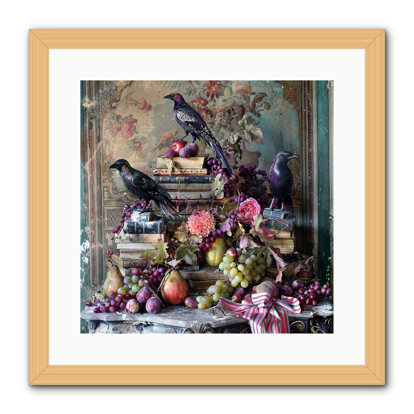 Sylvan Secrets Of Feathered Lore -- Framed Print - Natural 16x16