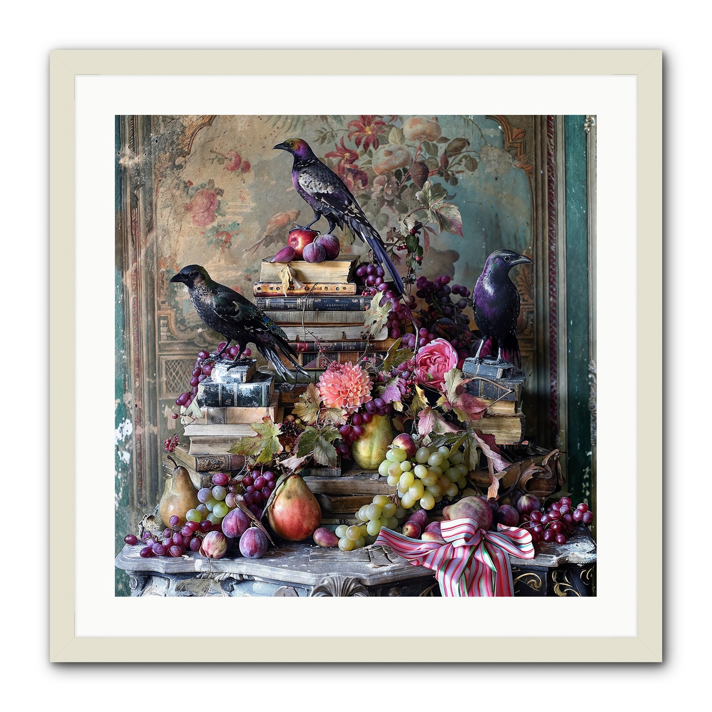 Sylvan Secrets Of Feathered Lore -- Framed Print - White 24x24