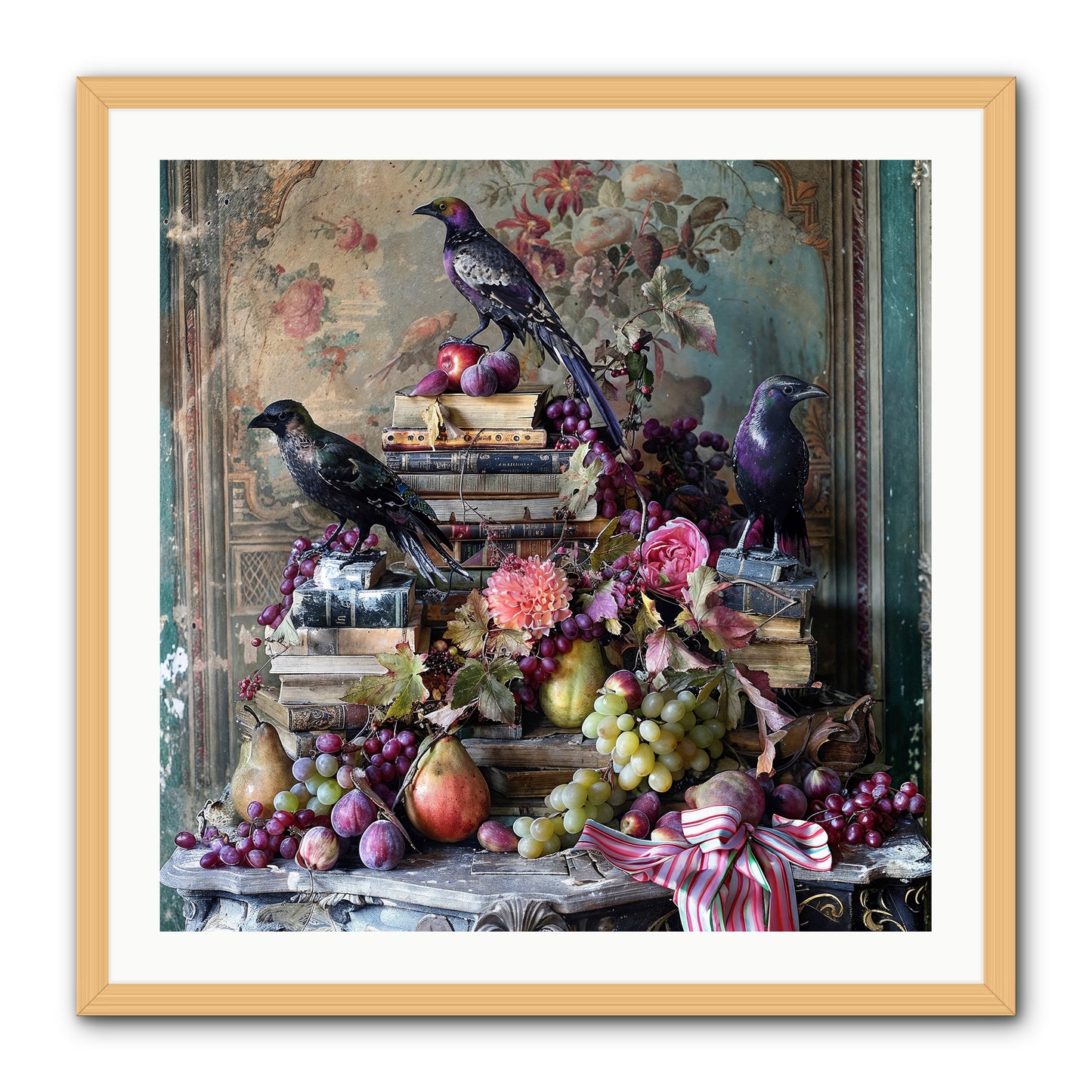 Sylvan Secrets Of Feathered Lore -- Framed Print - Natural 30x30